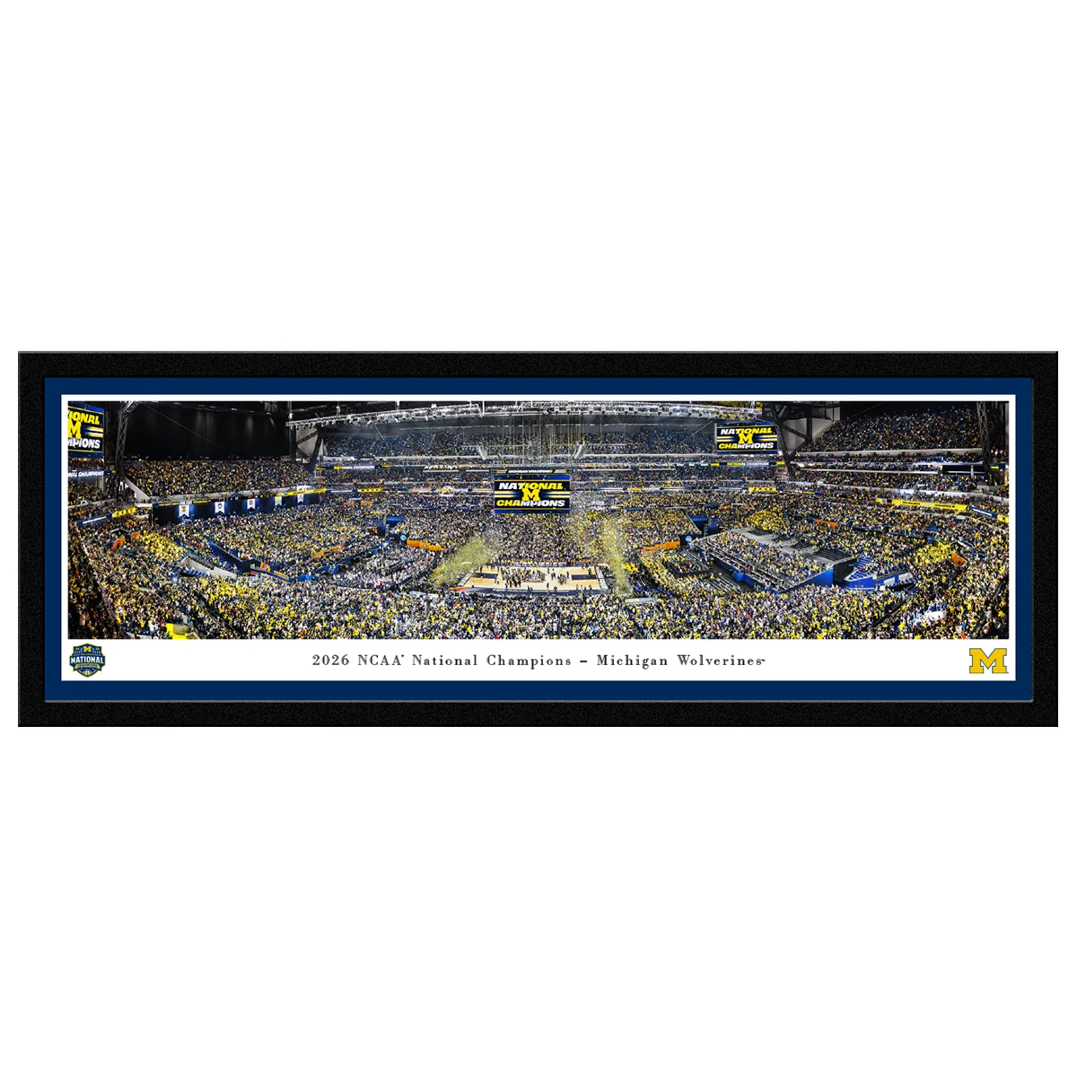 2026 NCAA Basketball National Champions, Michigan Wolverines Panorama - Image 2