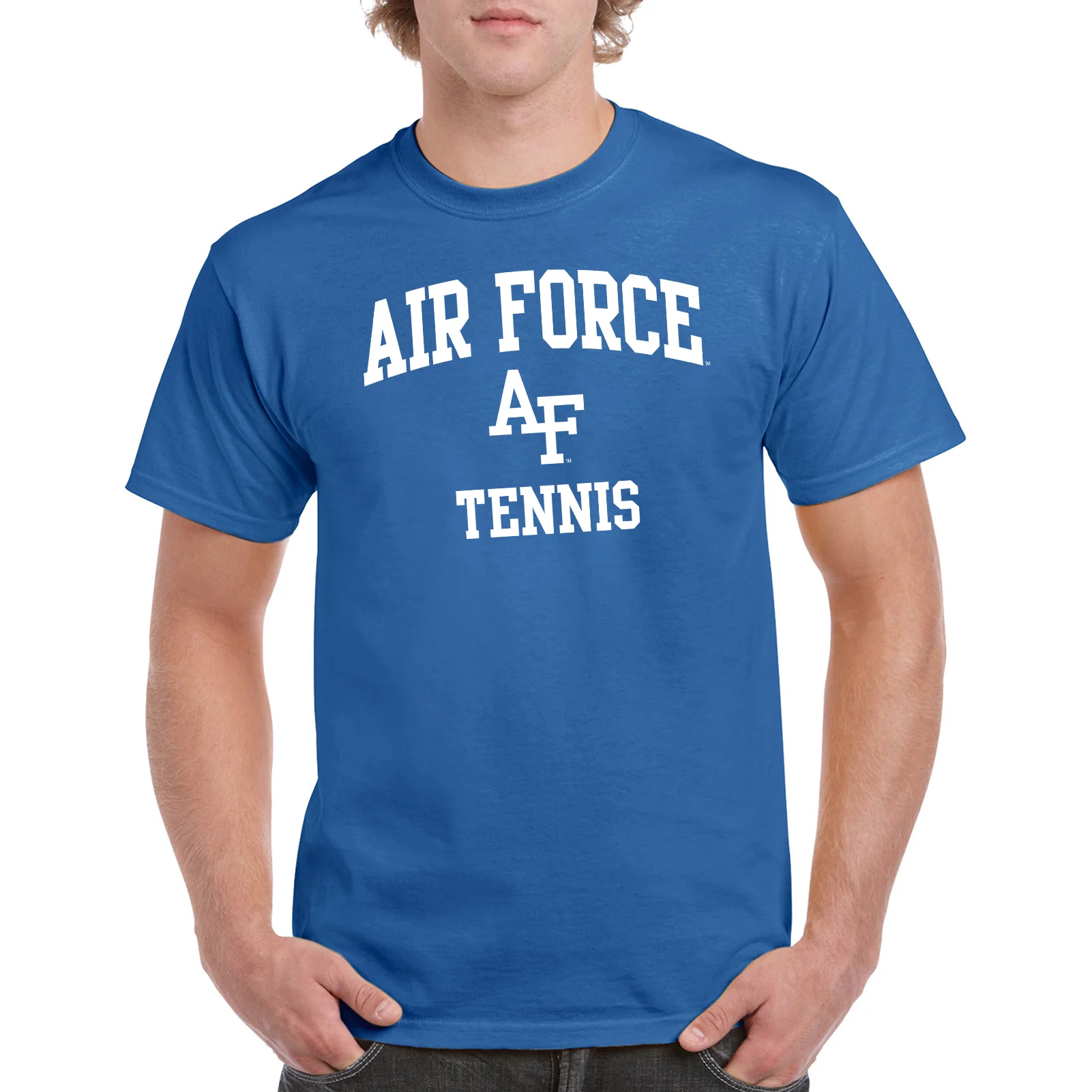 Air Force Academy Arch Logo Tennis T-Shirt - Royal - Image 3