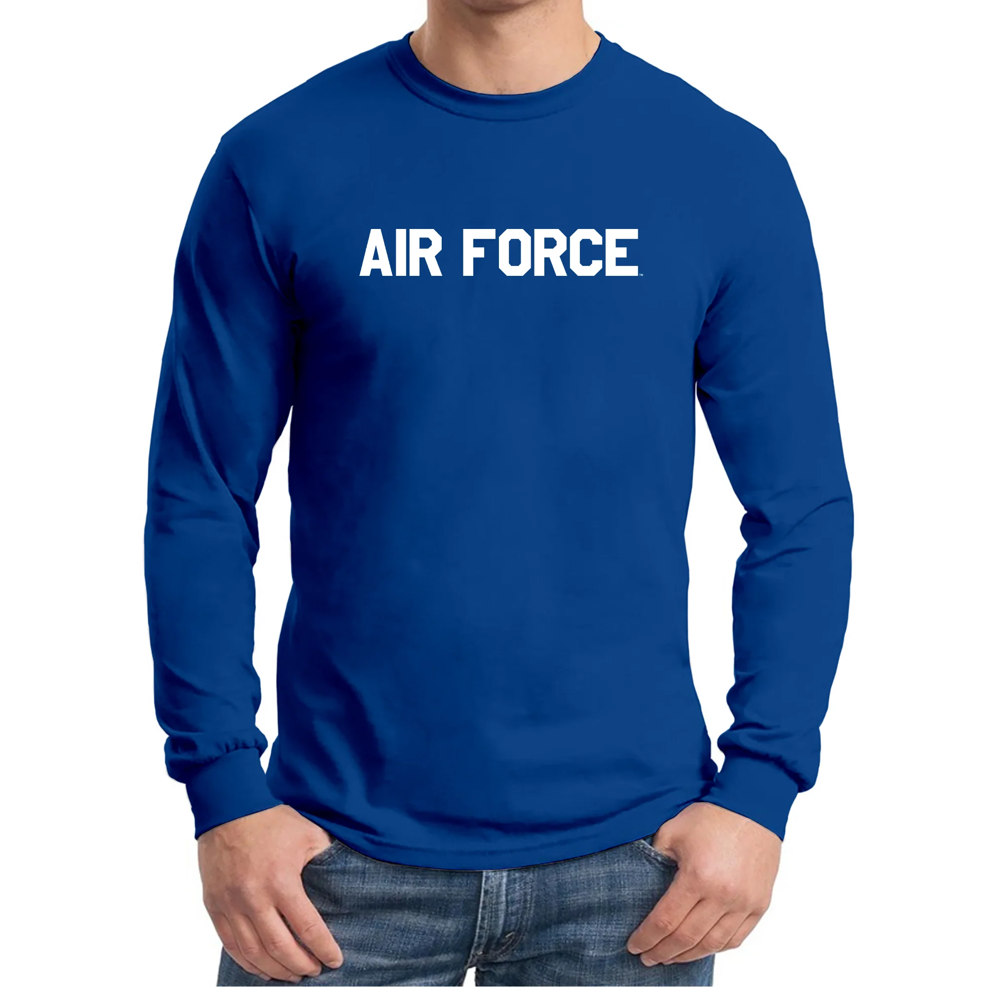 Air Force Academy Falcons Basic Block Long Sleeve T-Shirt - Royal - Image 3