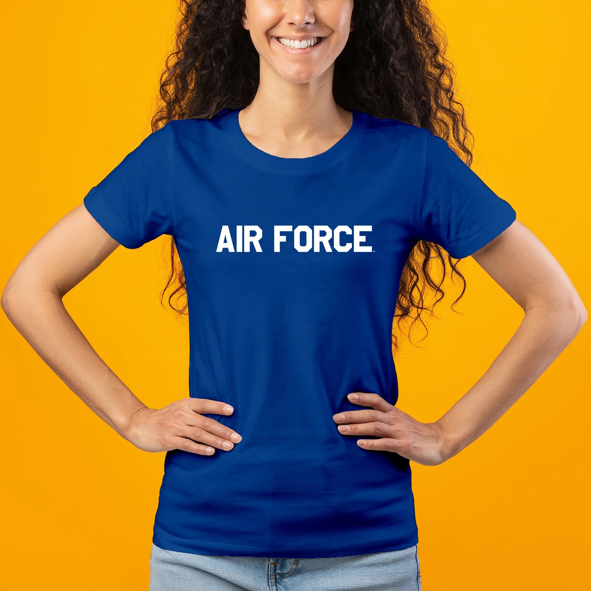 Air Force Academy Falcons Basic Block Women's T-Shirt - Royal - Image 4