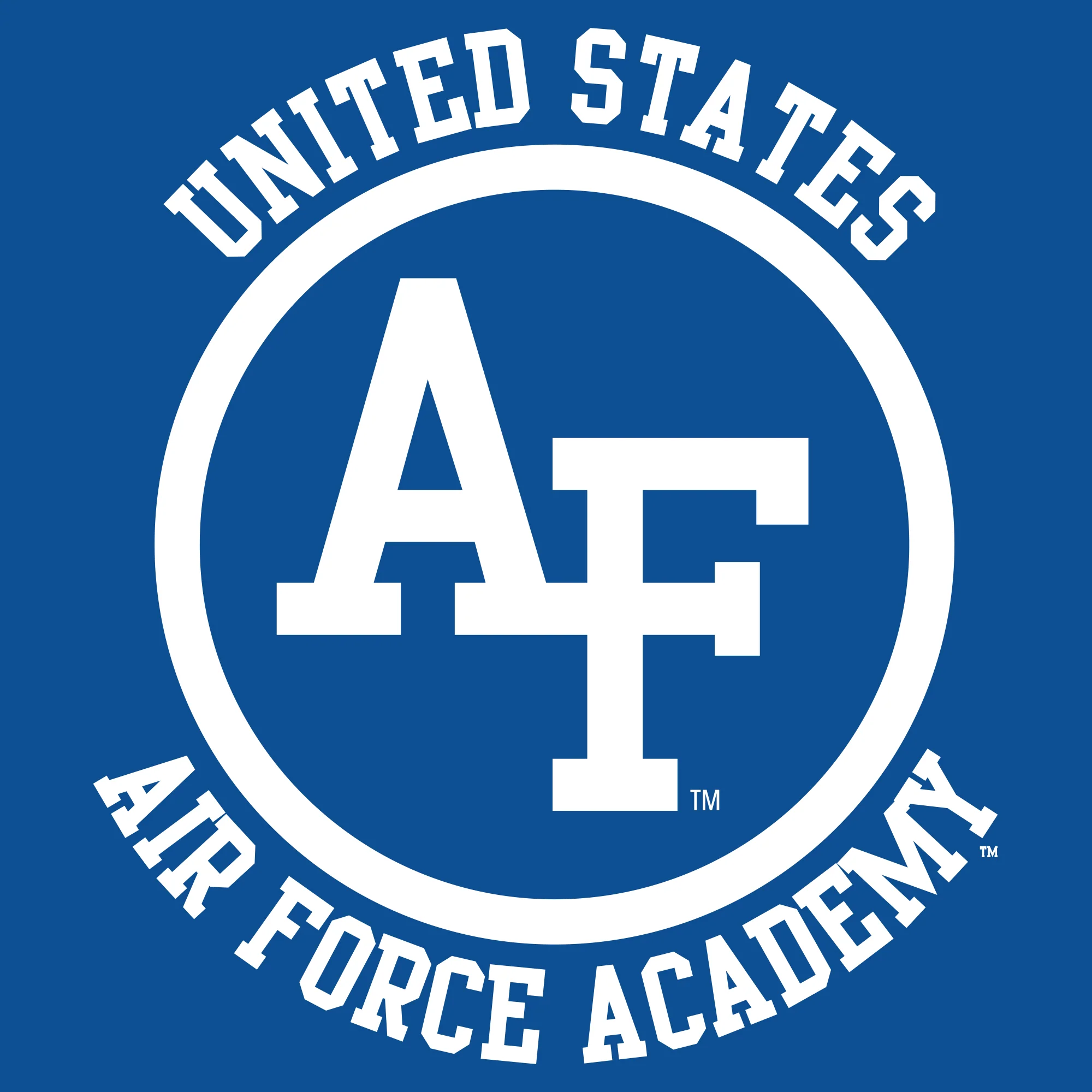 Air Force Academy Falcons Distressed Circle Logo Long Sleeve T-Shirt - Royal - Image 2