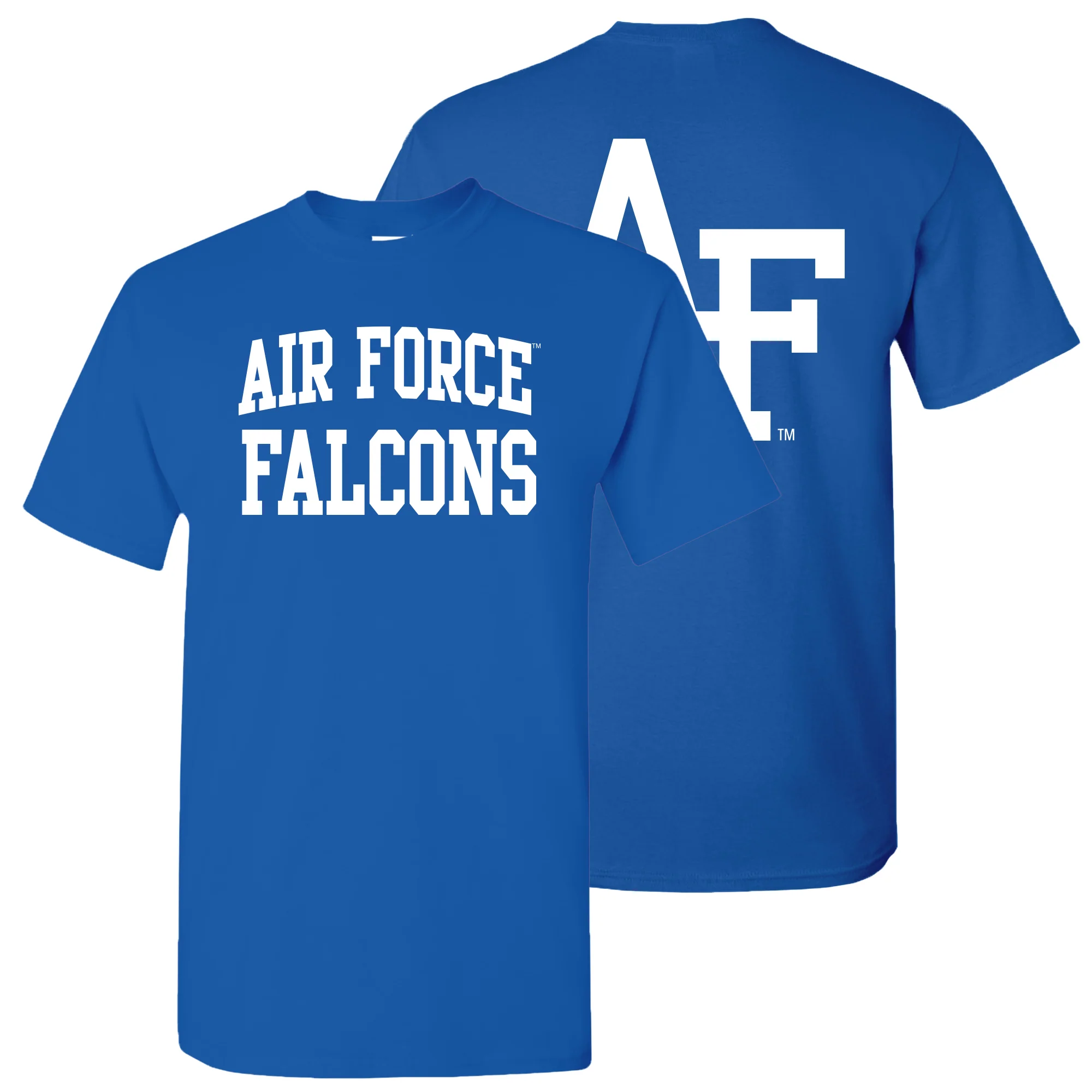 Air Force Academy Falcons Front Back T-Shirt - Royal