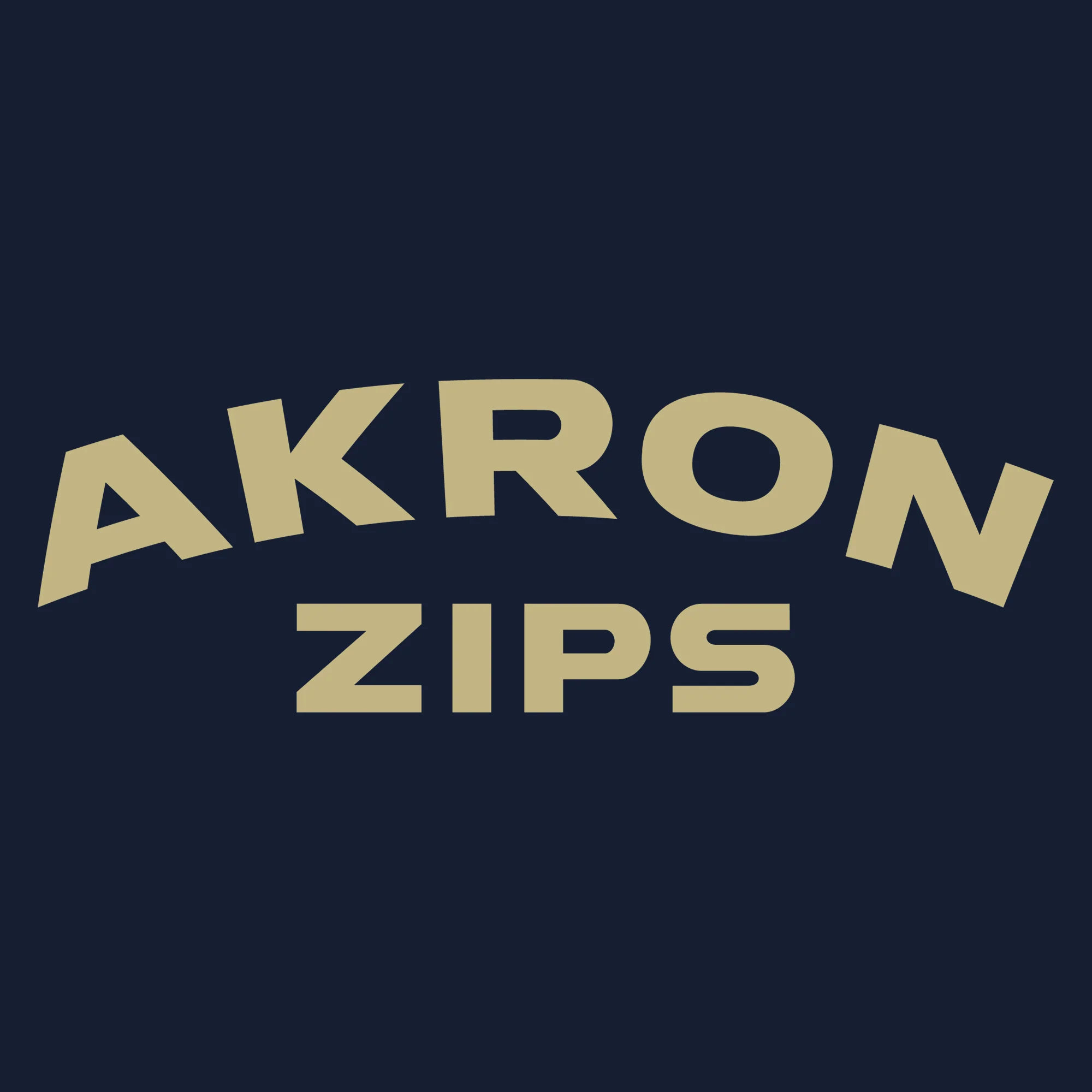 Akron Zips Arch Logo T Shirt - Navy - Image 2