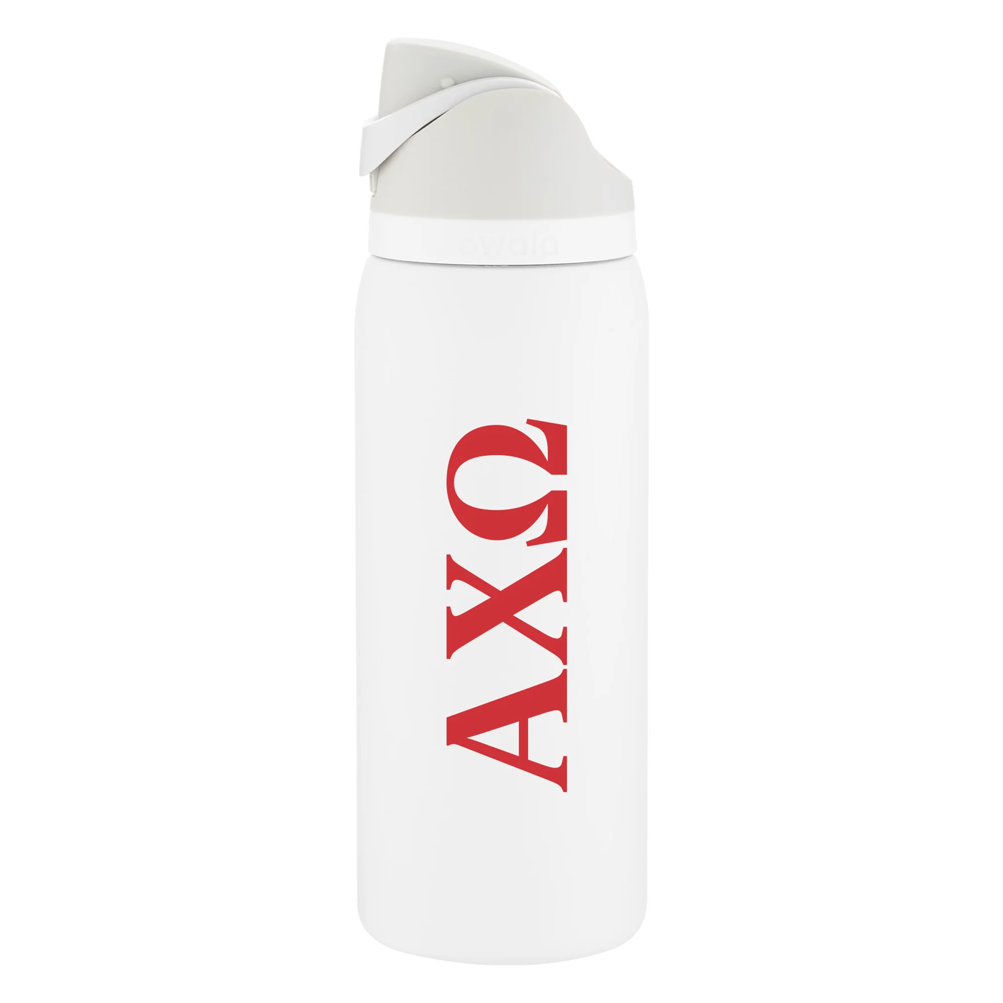 Alpha Chi Omega Greek Letter 32oz Owala Freesip - Shy Marshmallow