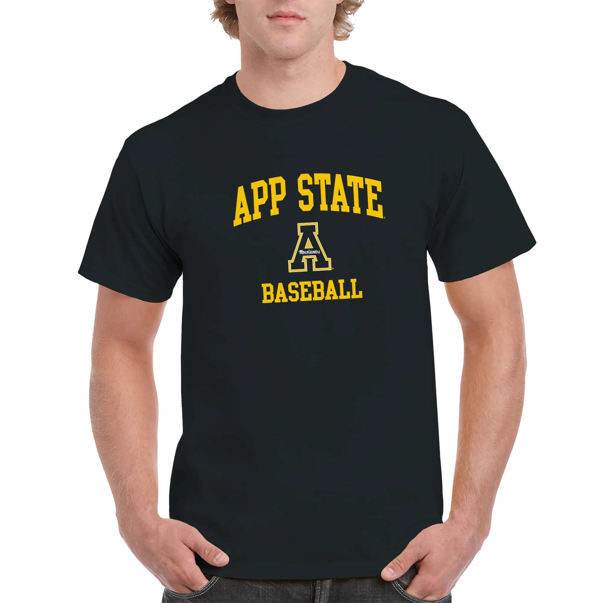 App State Arch Logo Baseball T-Shirt - Black - Image 3