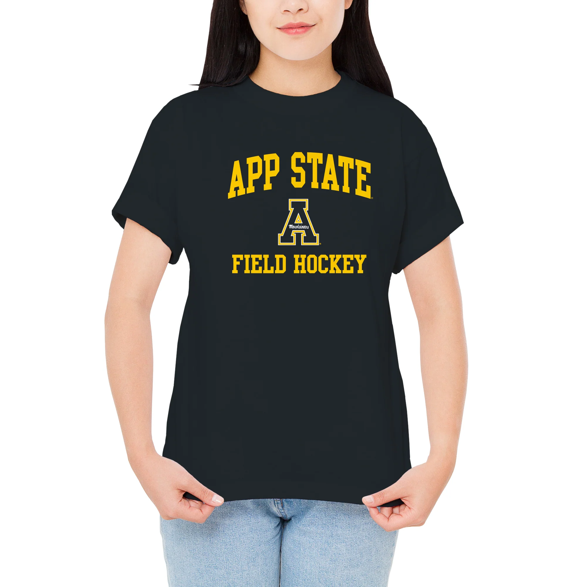 App State Arch Logo Field Hockey T-Shirt - Black - Image 4