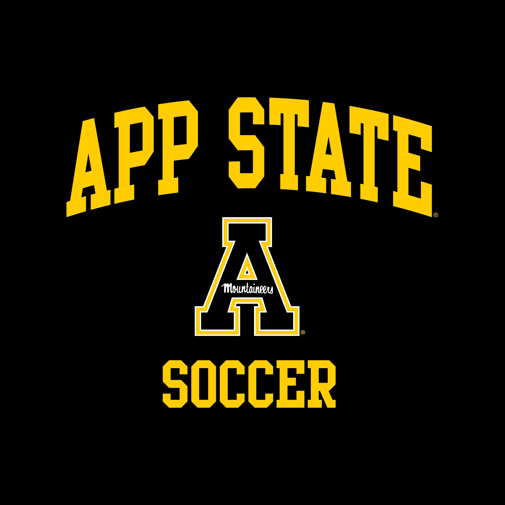 App State Arch Logo Soccer T-Shirt - Black - Image 2