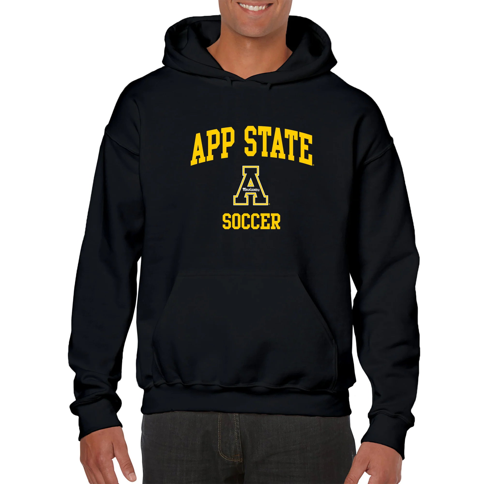App State Arch Logo Soccer Hoodie - Black - Image 3