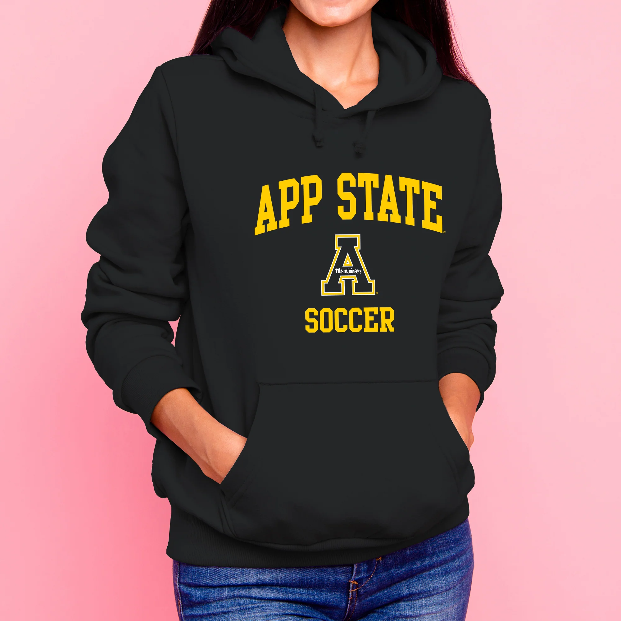 App State Arch Logo Soccer Hoodie - Black - Image 4