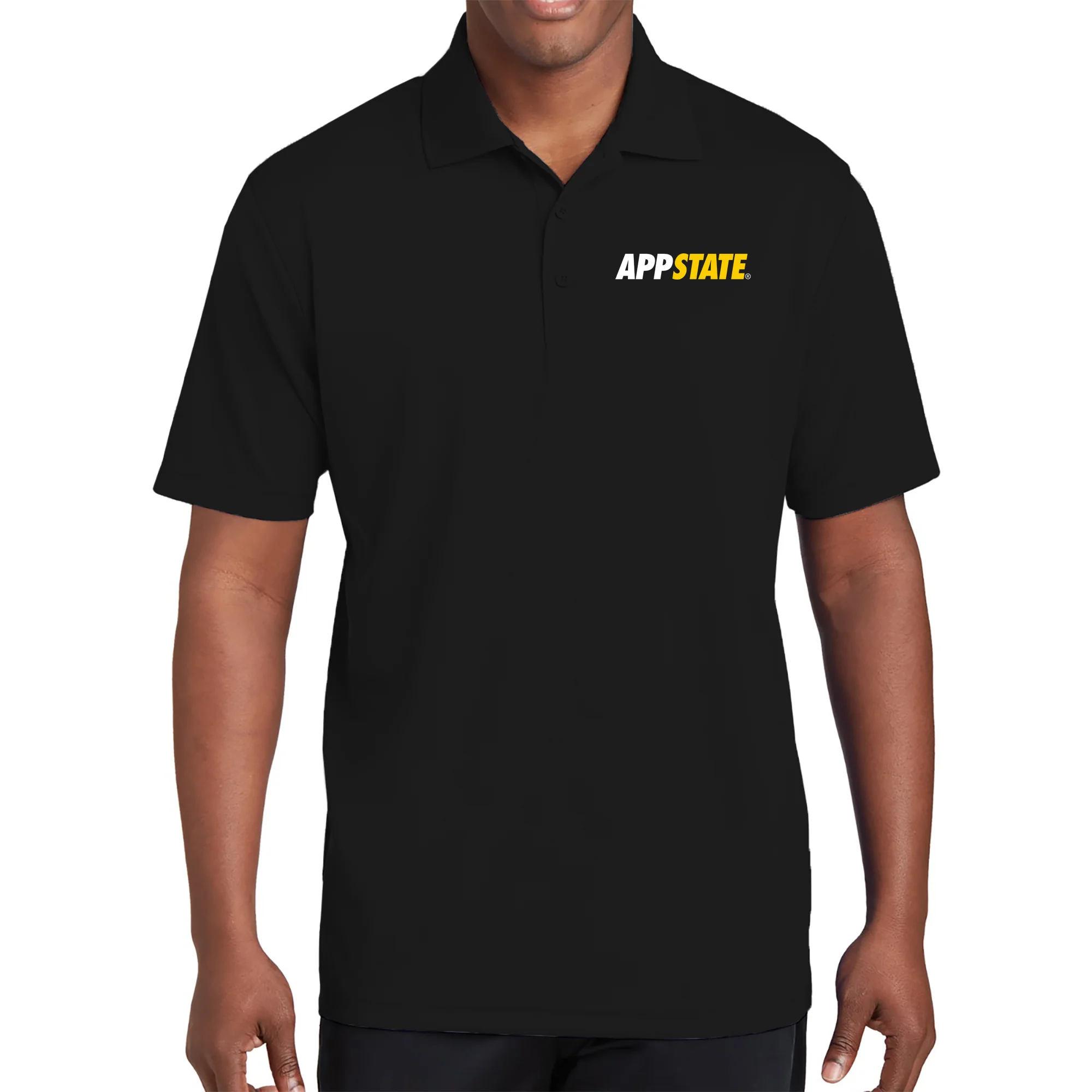 App State Primary Logo LC Polo - Black - Image 3