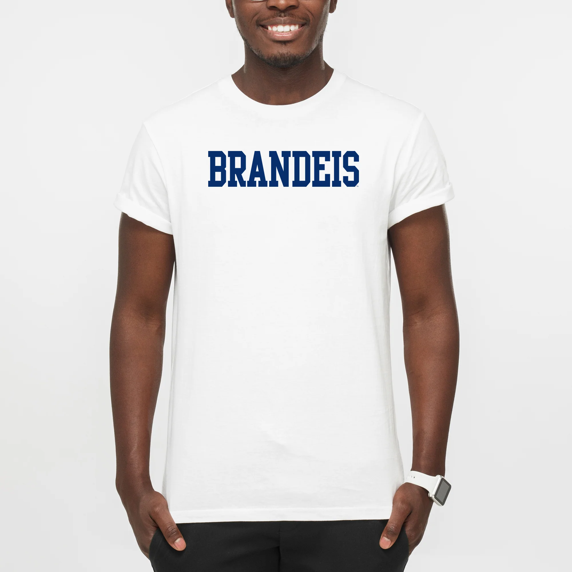 Brandeis Judges Basic Block T Shirt - White - Image 3