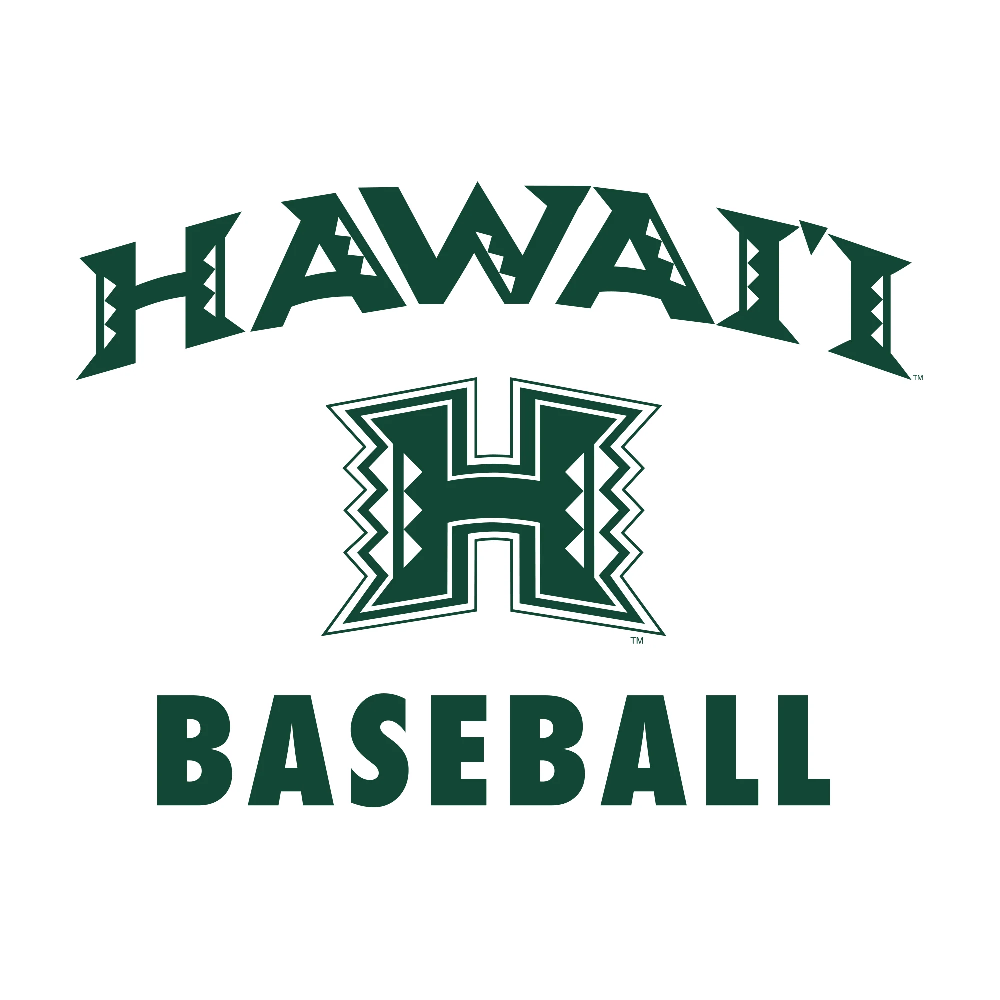 Hawaii Rainbow Warriors Arch Logo Baseball T Shirt - White - Image 2