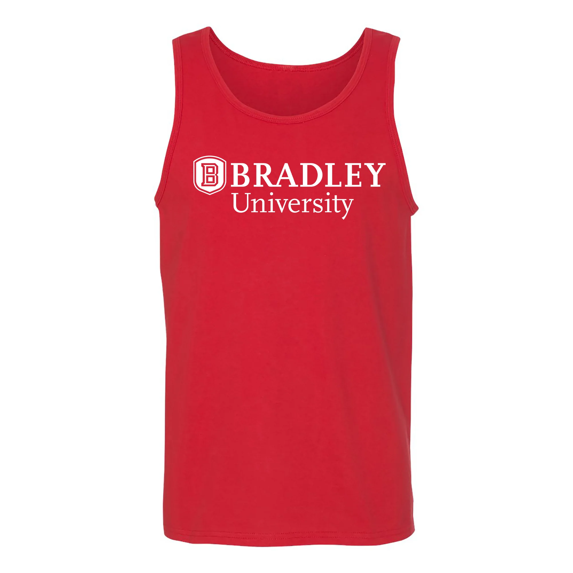 Bradley University Braves Basic Block Heavy Cotton Tank Top - Red