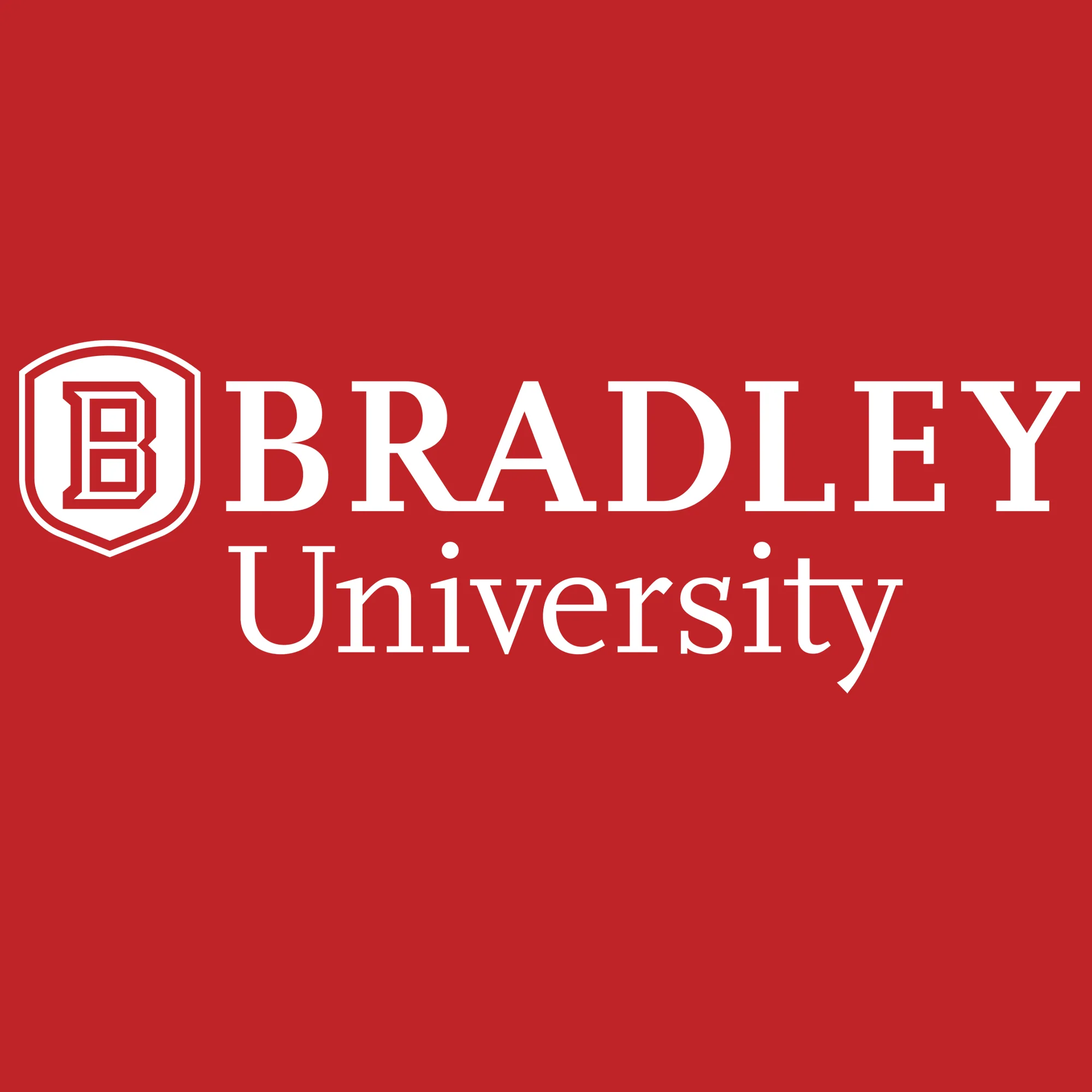 Bradley University Braves Basic Block Heavy Cotton Tank Top - Red - Image 2