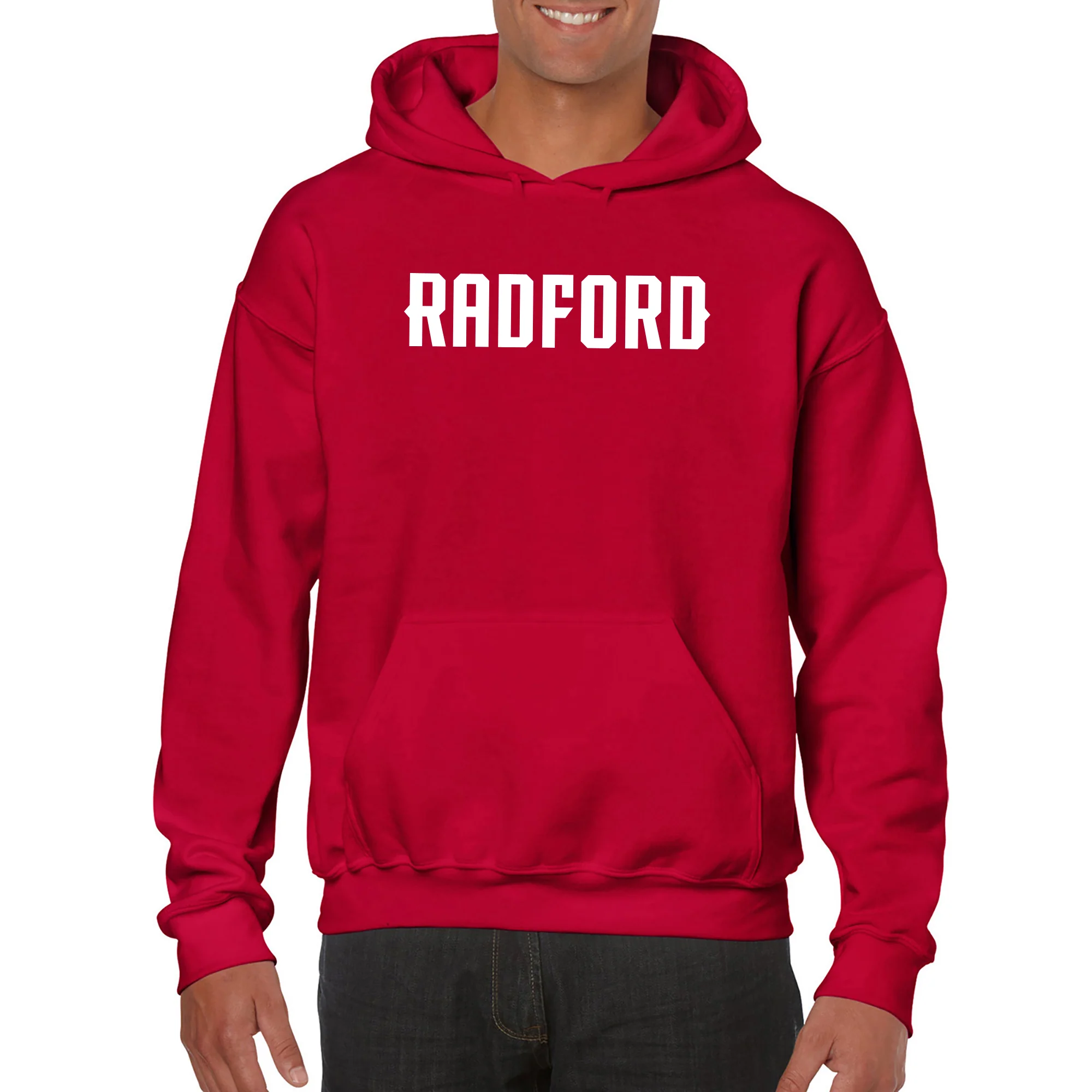 Radford University Highlanders Basic Block Heavy Blend Hoodie - Red - Image 3