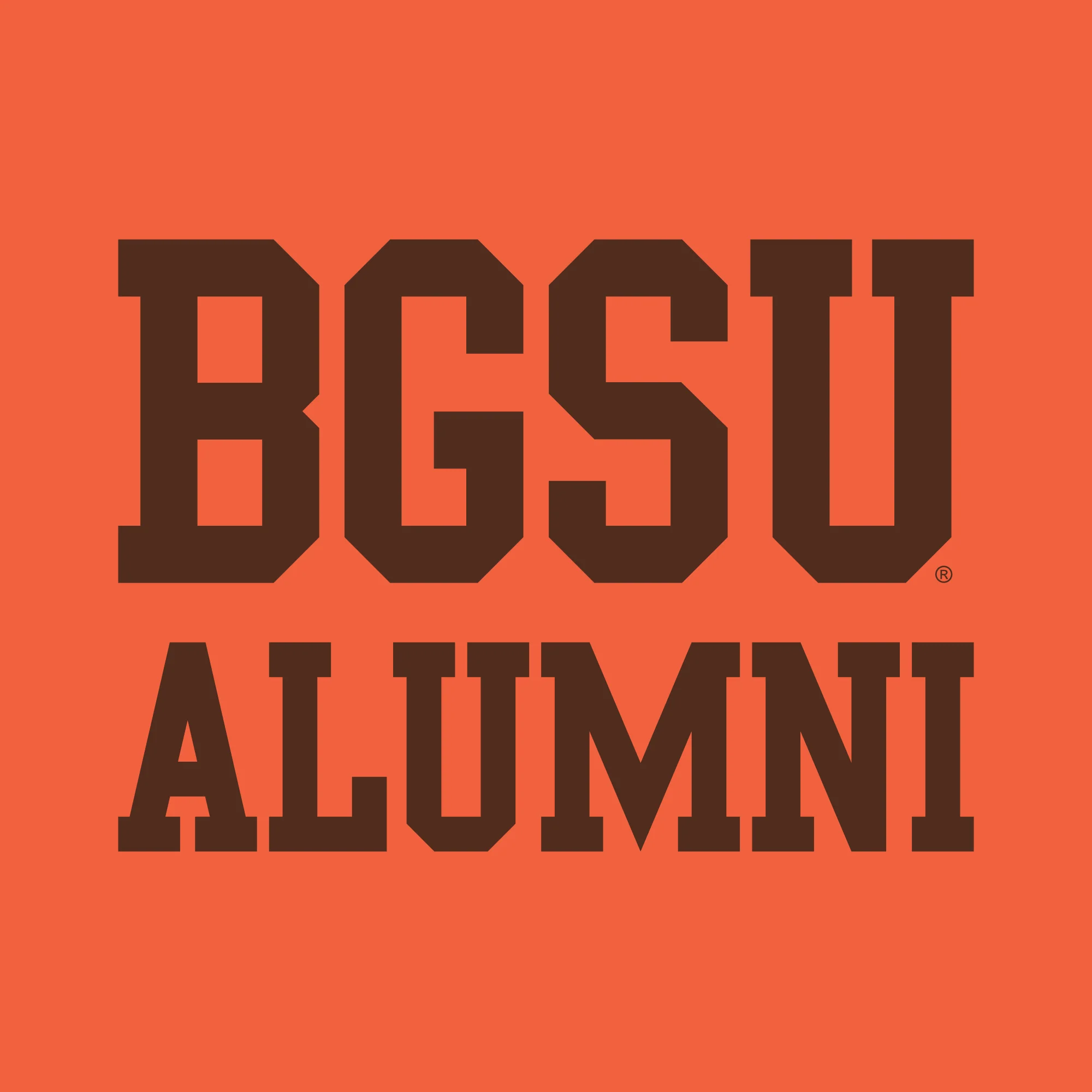 Bowling Green State University Falcons Alumni Basic Block Short Sleeve T Shirt - Orange - Image 2