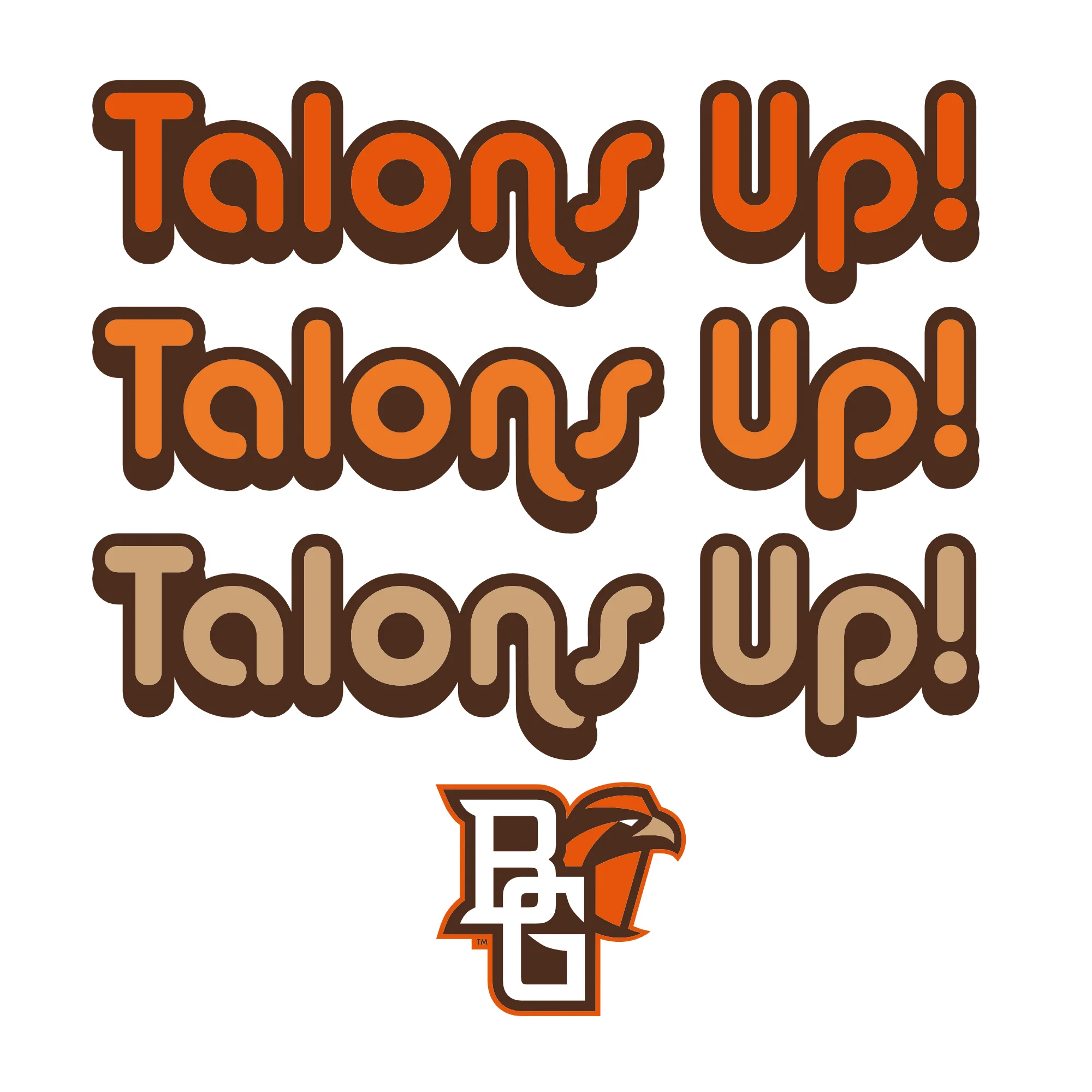 BGSU Talons Up Repeat Crewneck Sweatshirt - White - Image 2