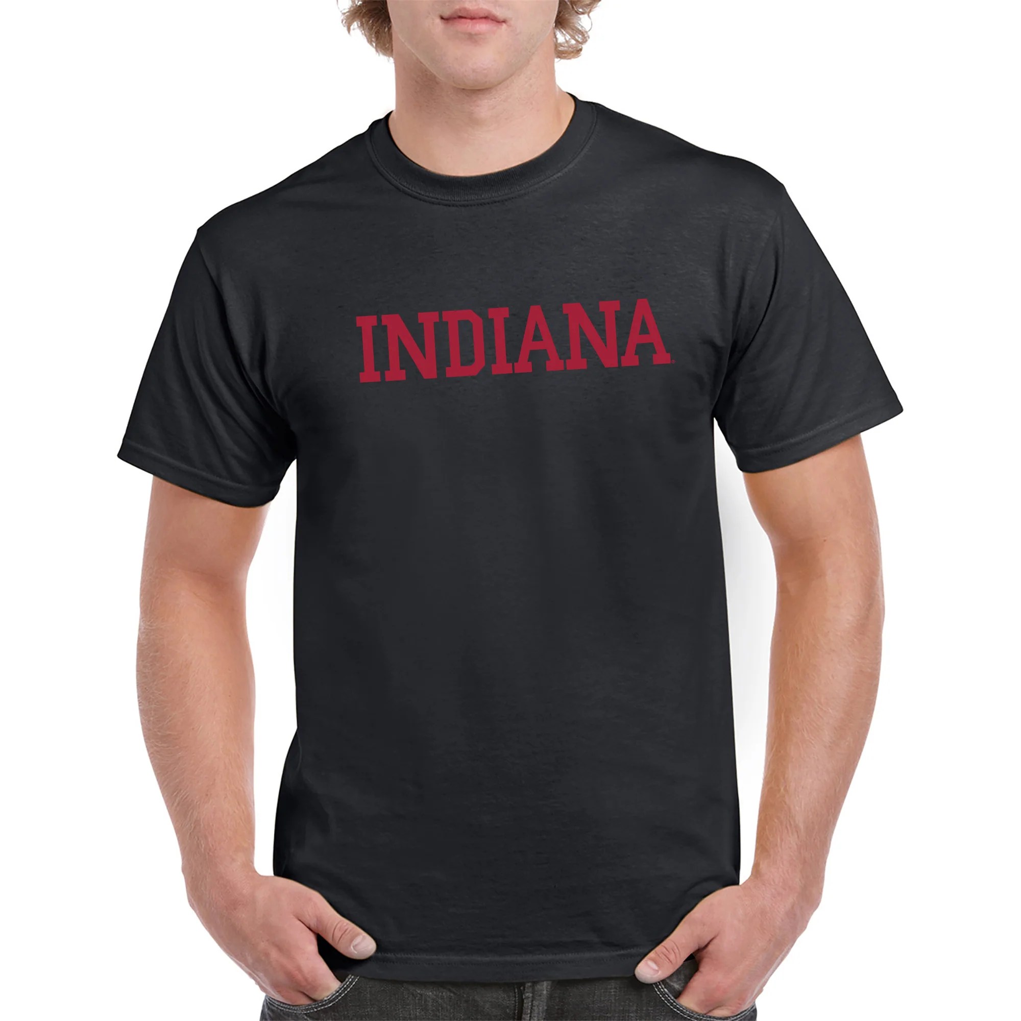 Indiana University Hoosiers Basic Block Short Sleeve T-Shirt - Black - Image 3