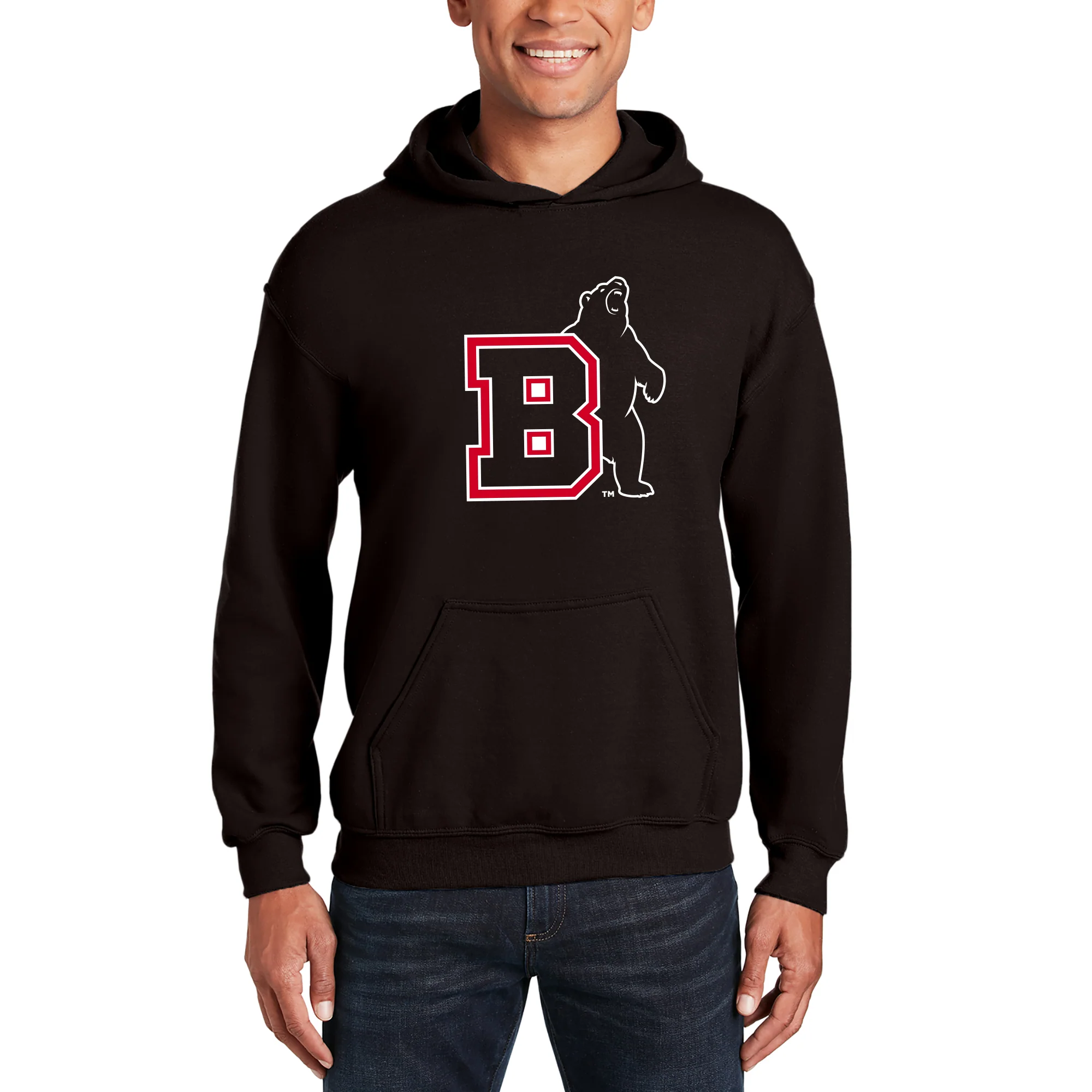 Brown University Bears Primary Logo Hoodie - Dark Chocolate - Image 3