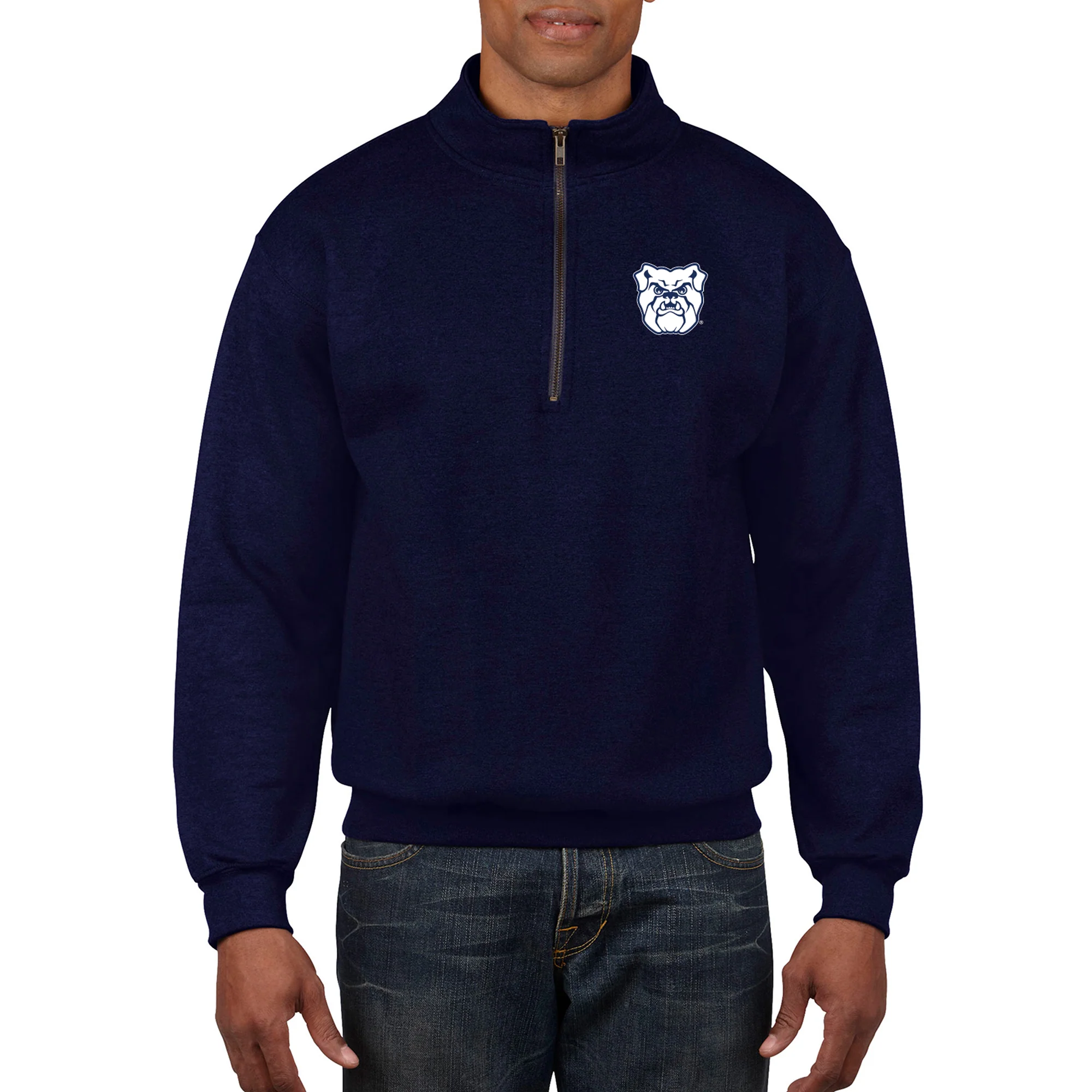 Butler Primary Logo LC EMB 1/4 Zip - Navy - Image 3