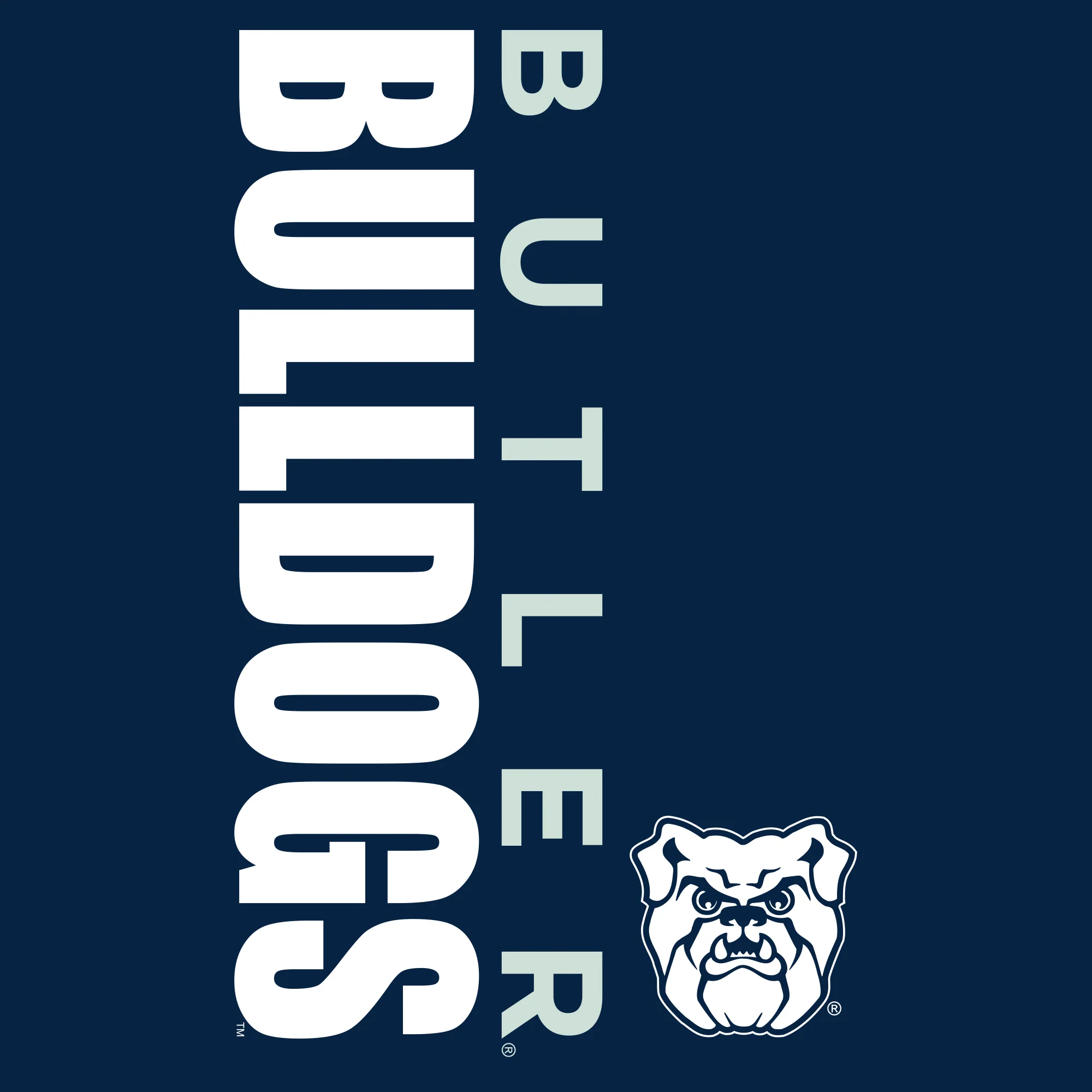 Butler University Bulldogs Vertical Block Left Chest Zip Hoodie - Navy - Image 2