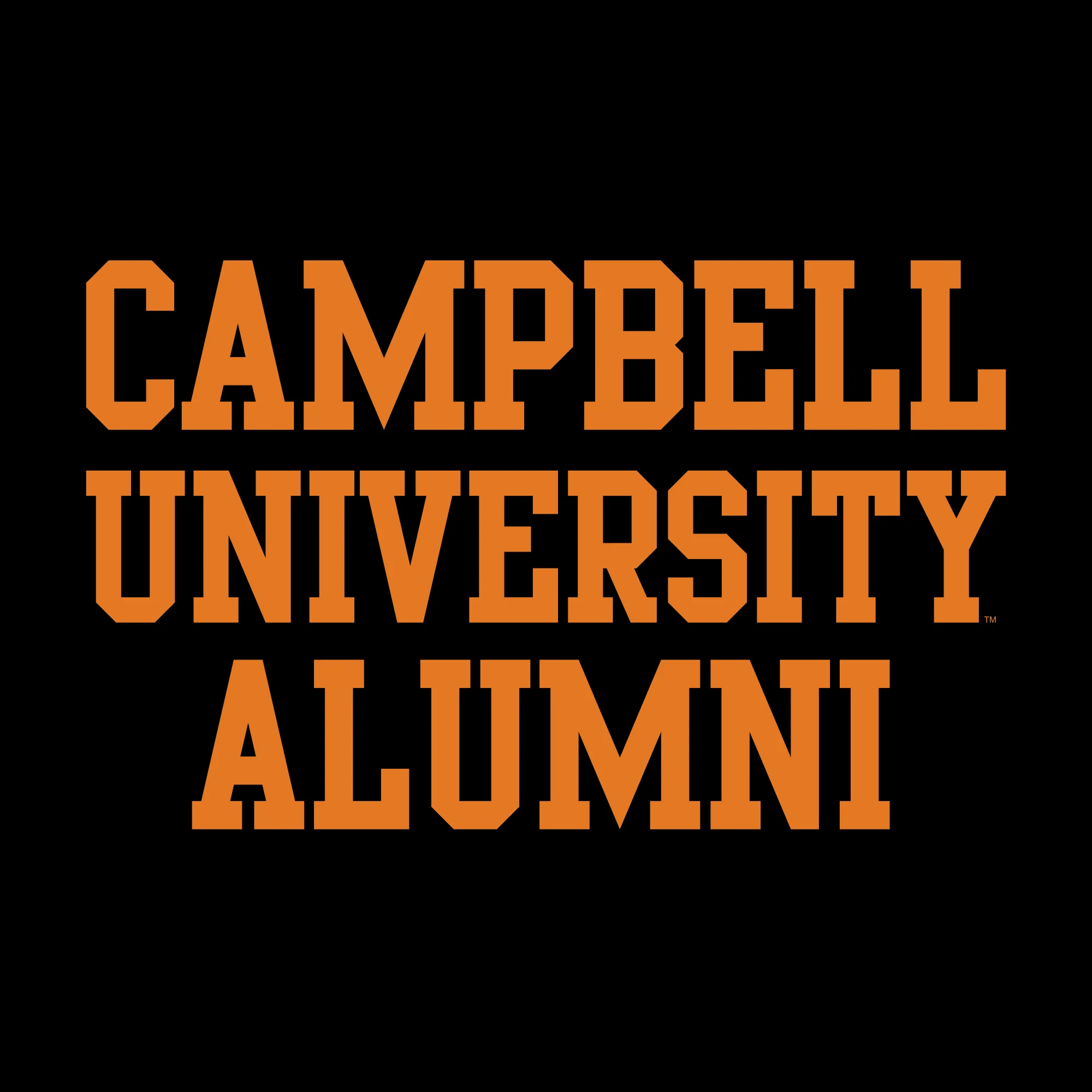 Campbell University Fighting Camels Basic Block Alumni Cotton Short Sleeve T-Shirt - Black - Image 2