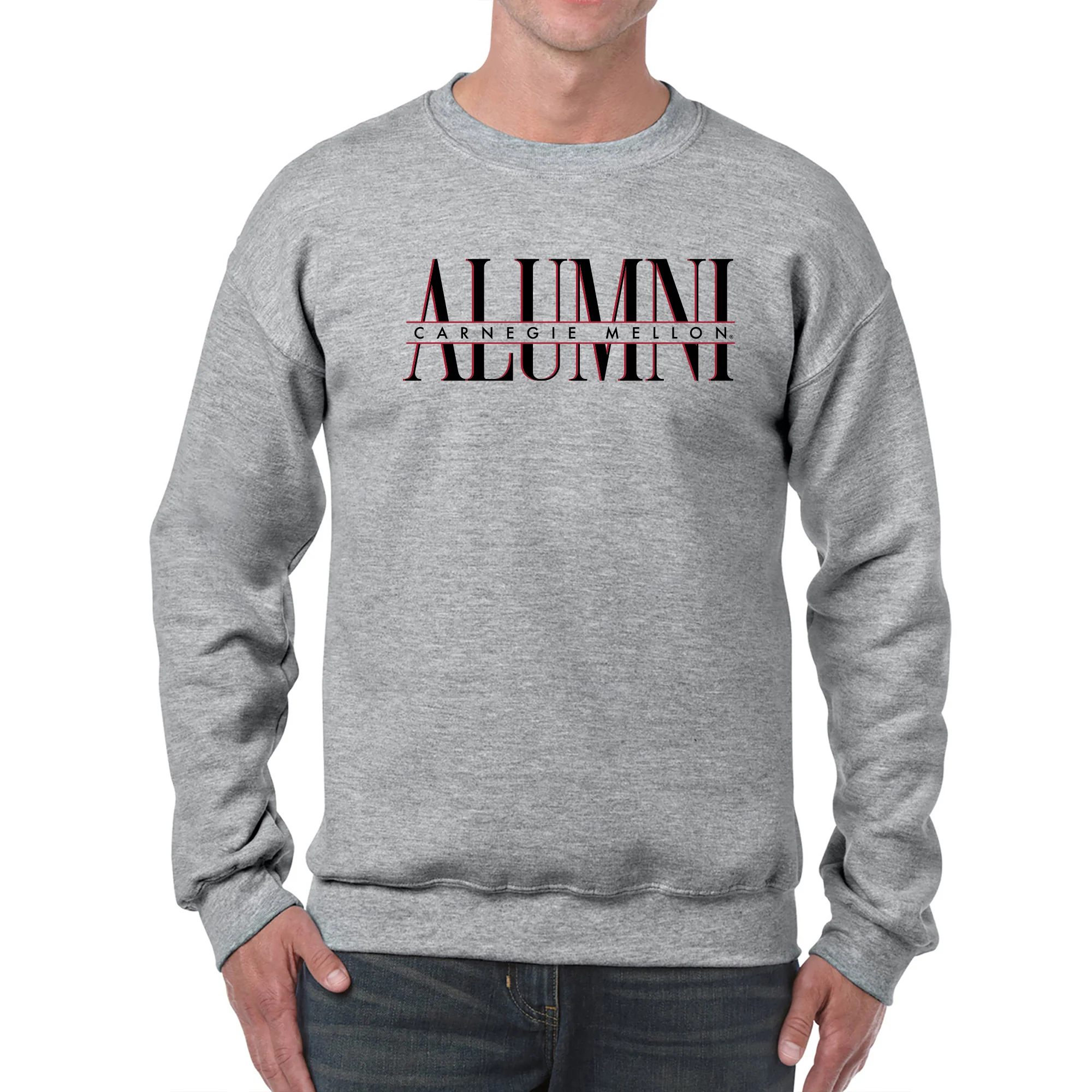 Carnegie Mellon Tartans Classic Alumni Crewneck Sweatshirt - Sport Grey - Image 3