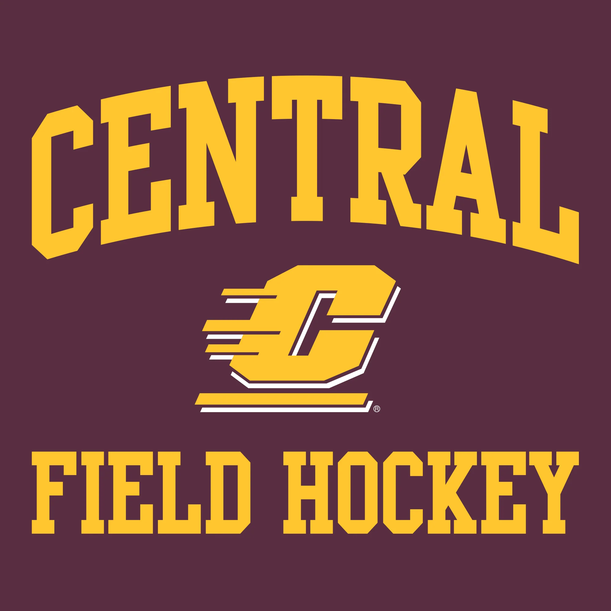 Central Michigan Arch Logo Field Hockey T-Shirt - Maroon - Image 2