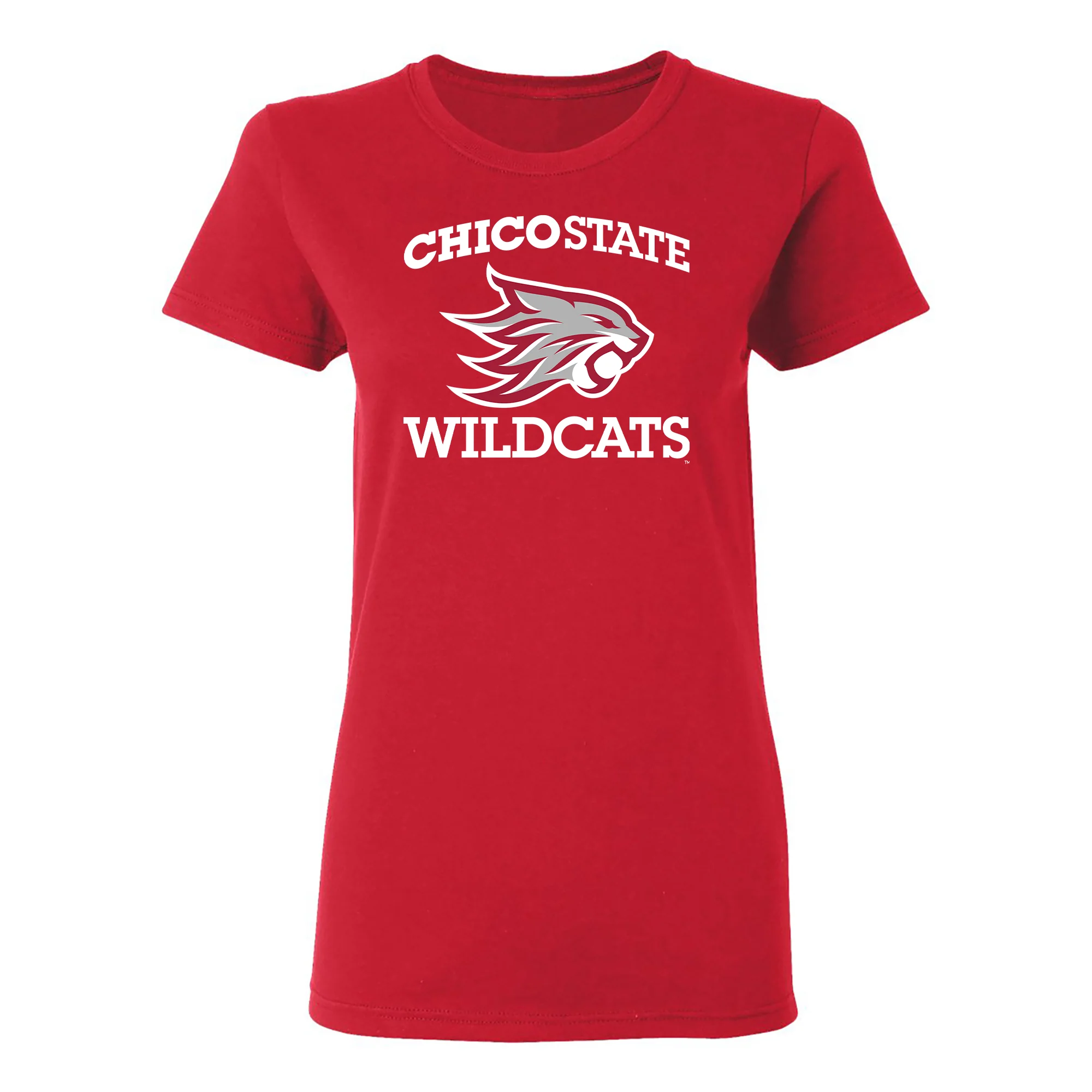 Chico State Wildcats Arch Logo Women's T-Shirt - Image 2