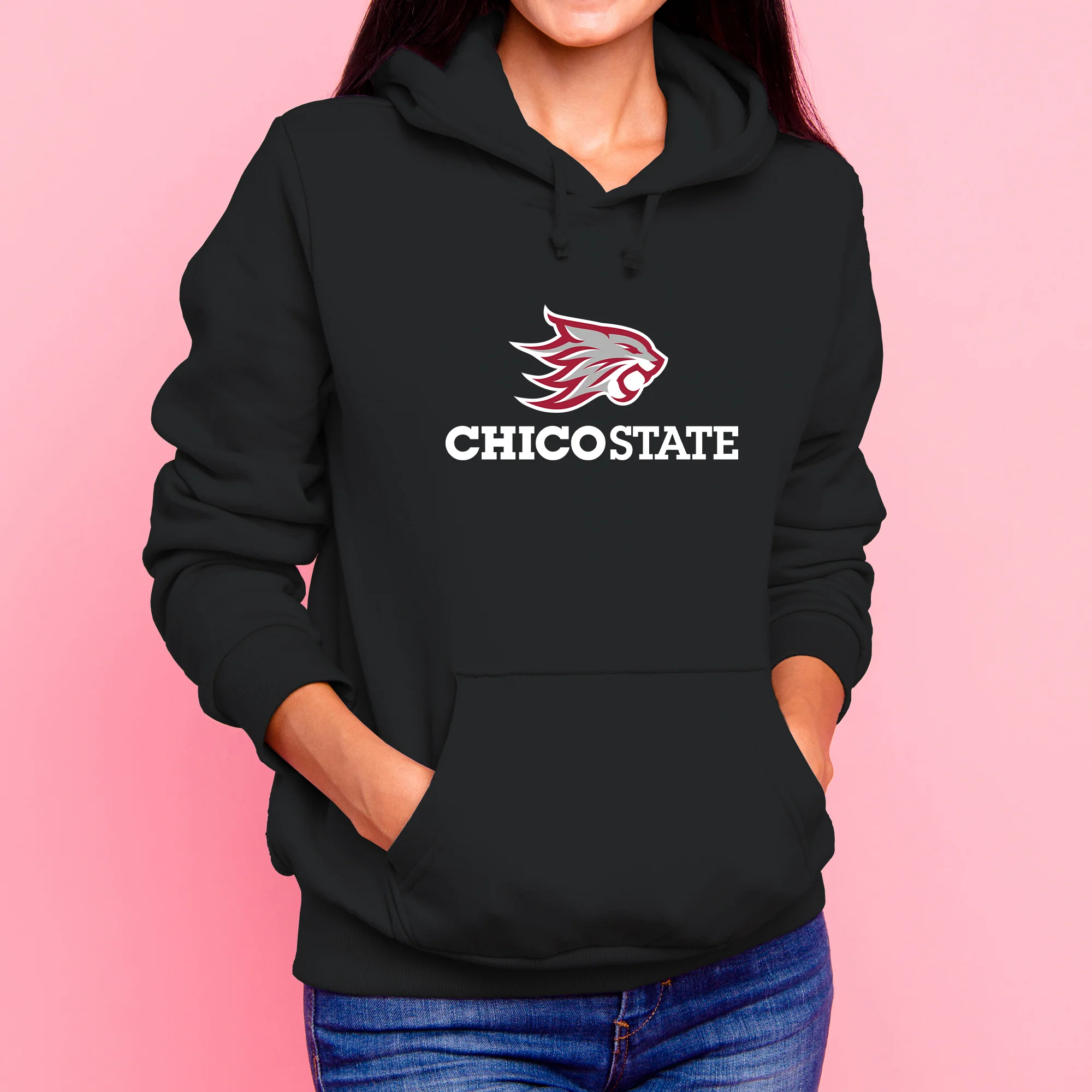 Chico State Wildcats Primary Logo Hoodie - Black - Image 4