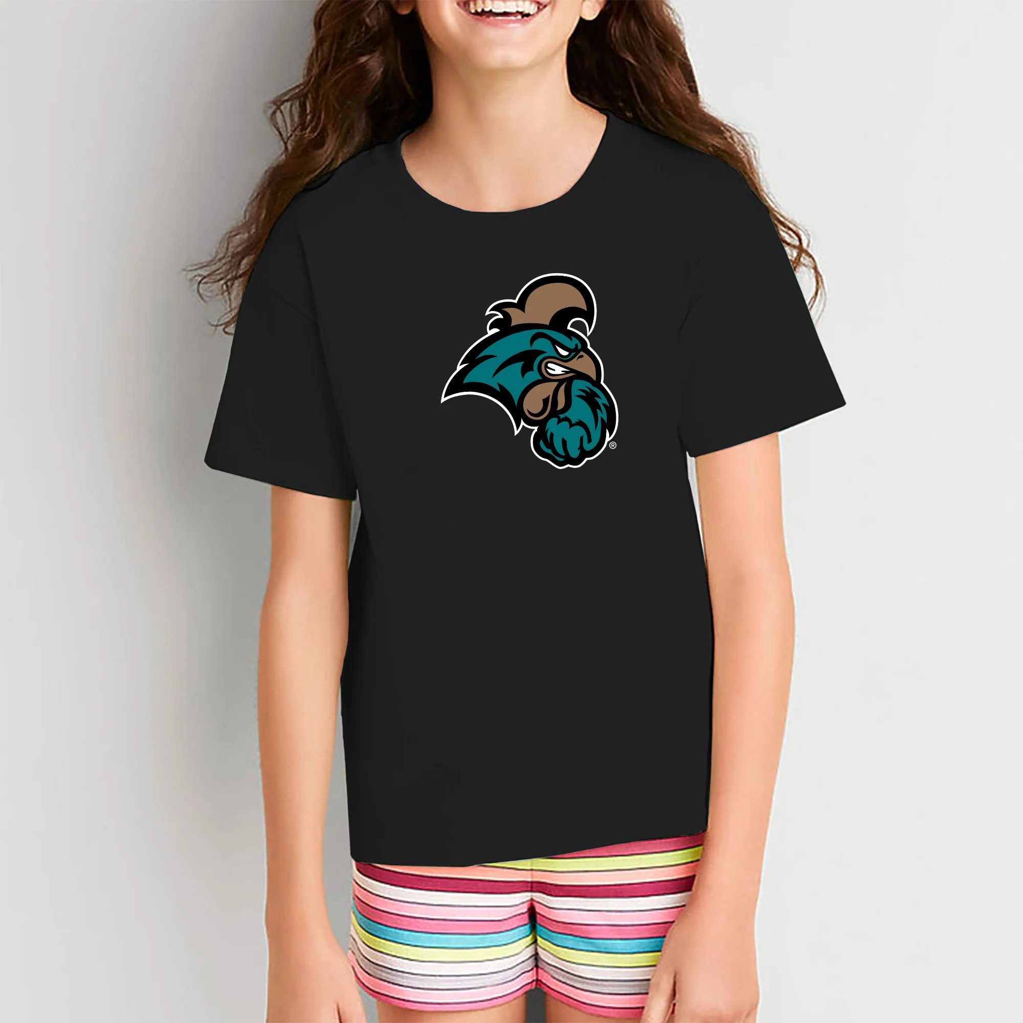Coastal Carolina Chanticleers Primary Logo Youth T-Shirt - Black - Image 4
