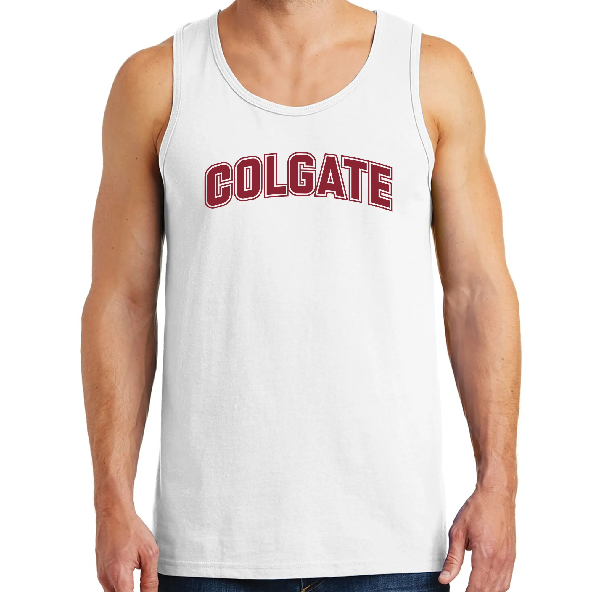 Colgate University Raiders Arch Logo Tank Top - White - Image 3