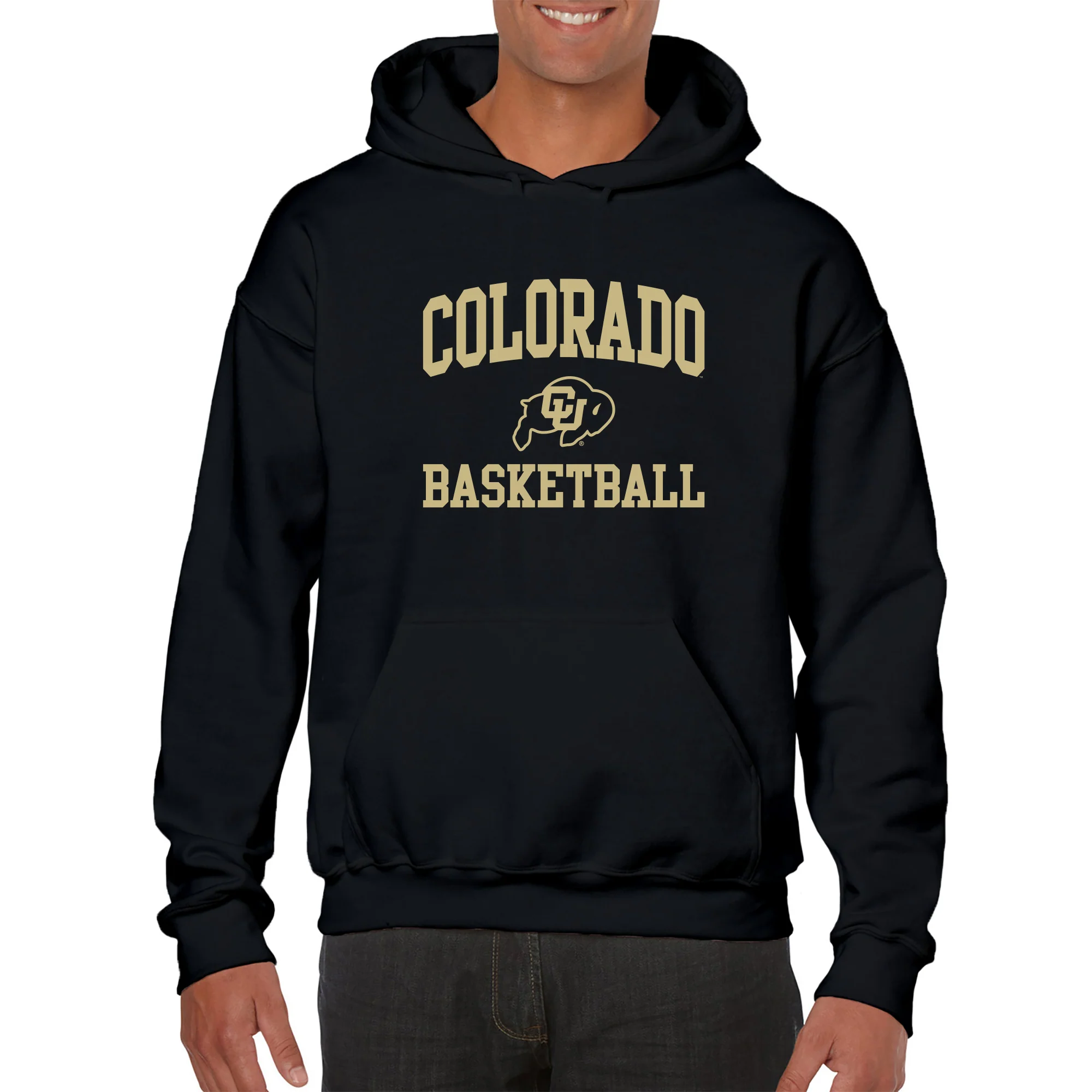 Colorado Arch Logo Basketball Hoodie - Black - Image 3