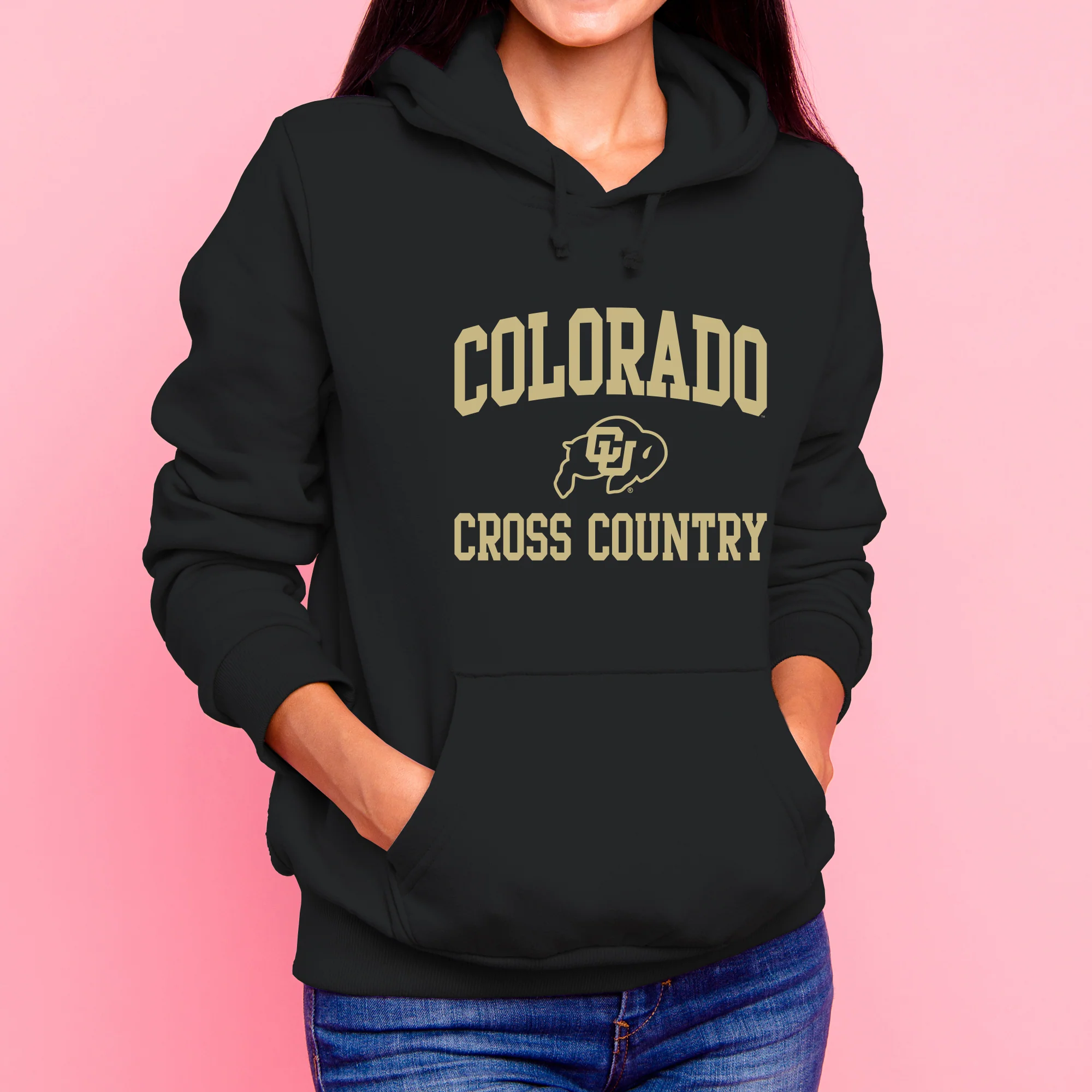 Colorado Arch Logo Cross Country Hoodie - Black - Image 4