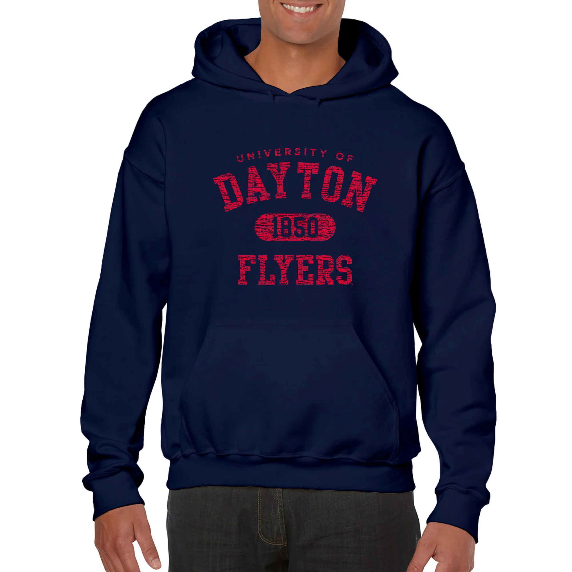 Dayton Athletic Arch Hoodie - Navy - Image 3