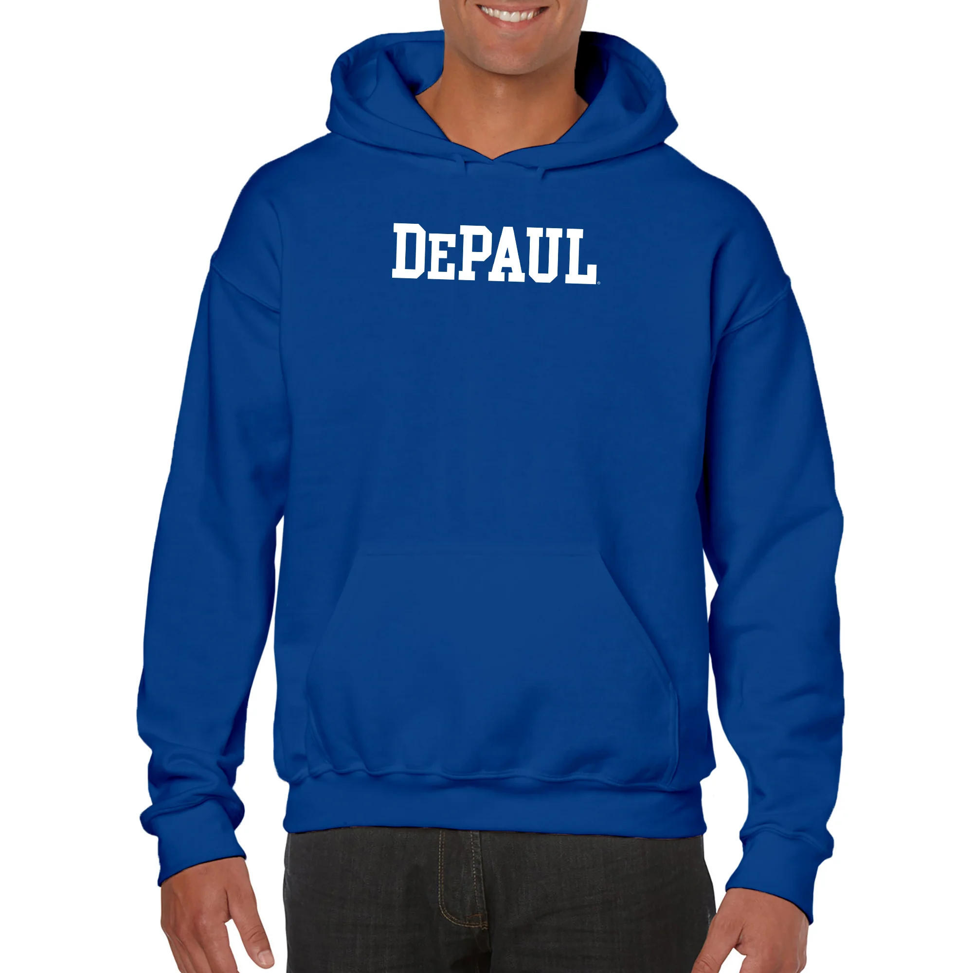 DePaul University Blue Demons Basic Block Hoodie - Royal - Image 3