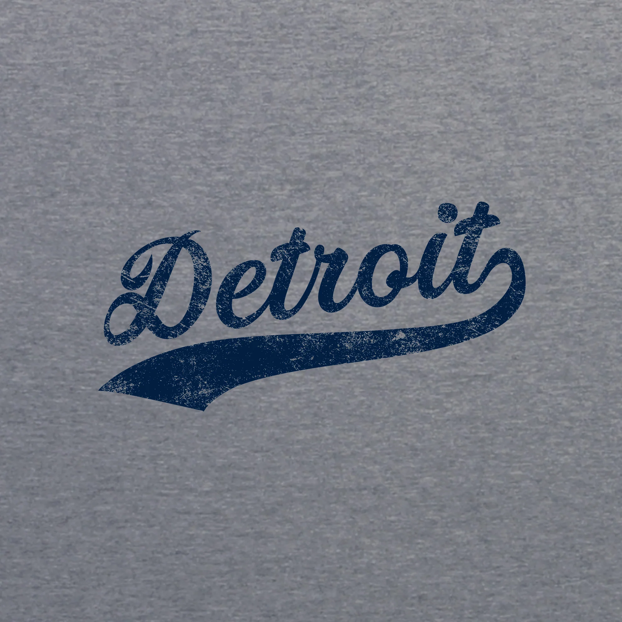 Detroit Baseball Script Triblend T-Shirt - Premium Heather - Image 2