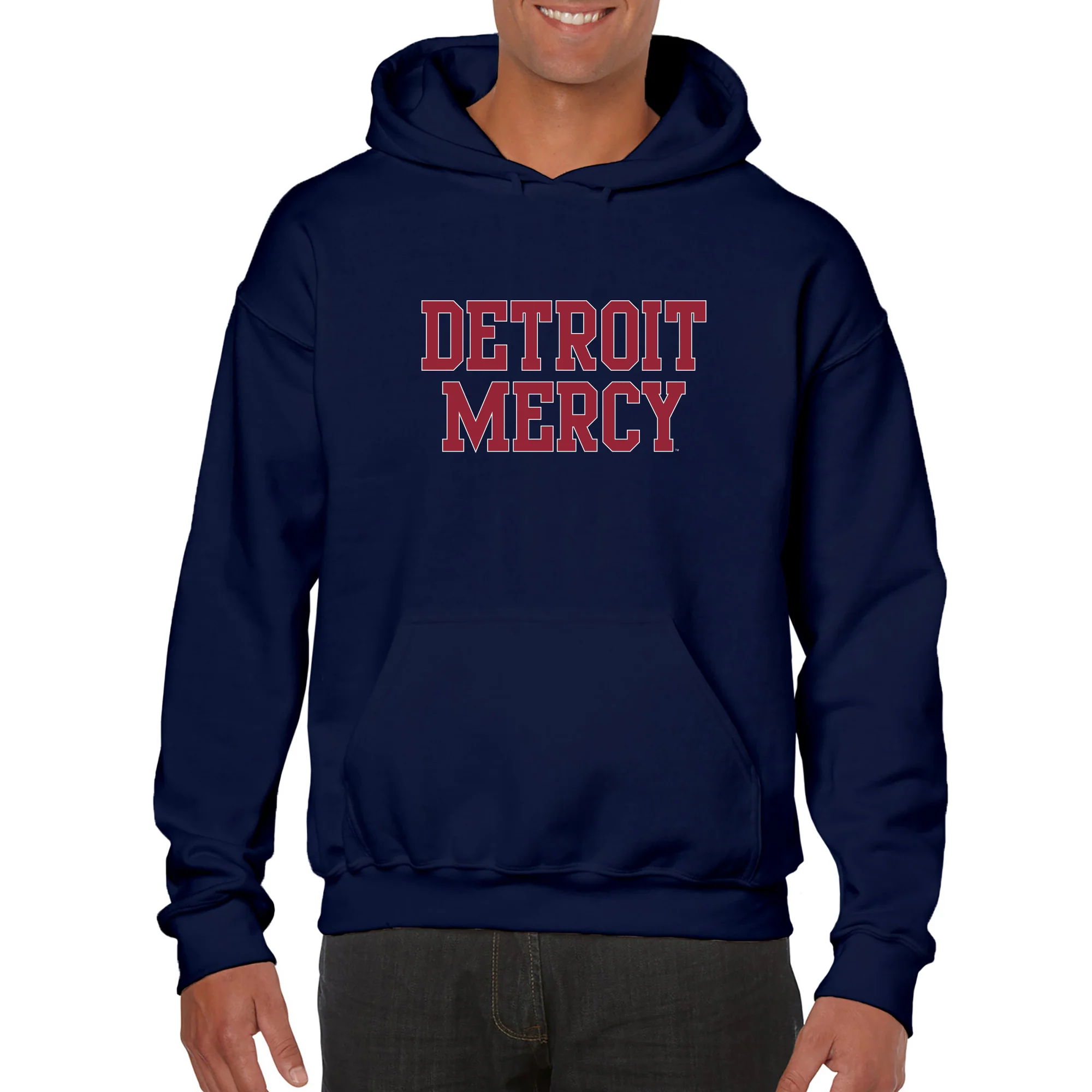 Detroit Mercy Titans Basic Block Hoodie - Navy - Image 3