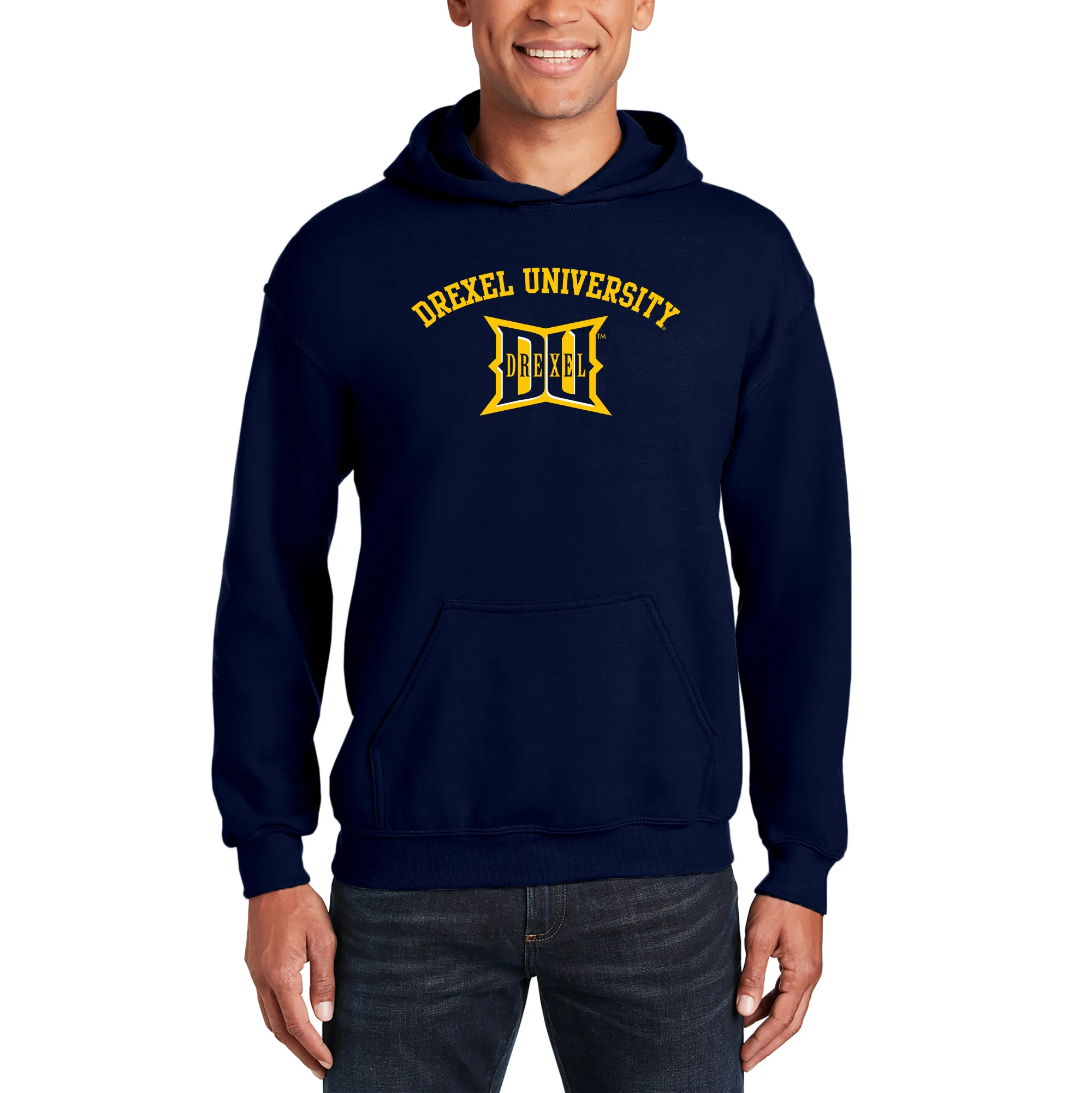 Drexel University Dragons Arch Logo Hoodie - Navy - Image 3