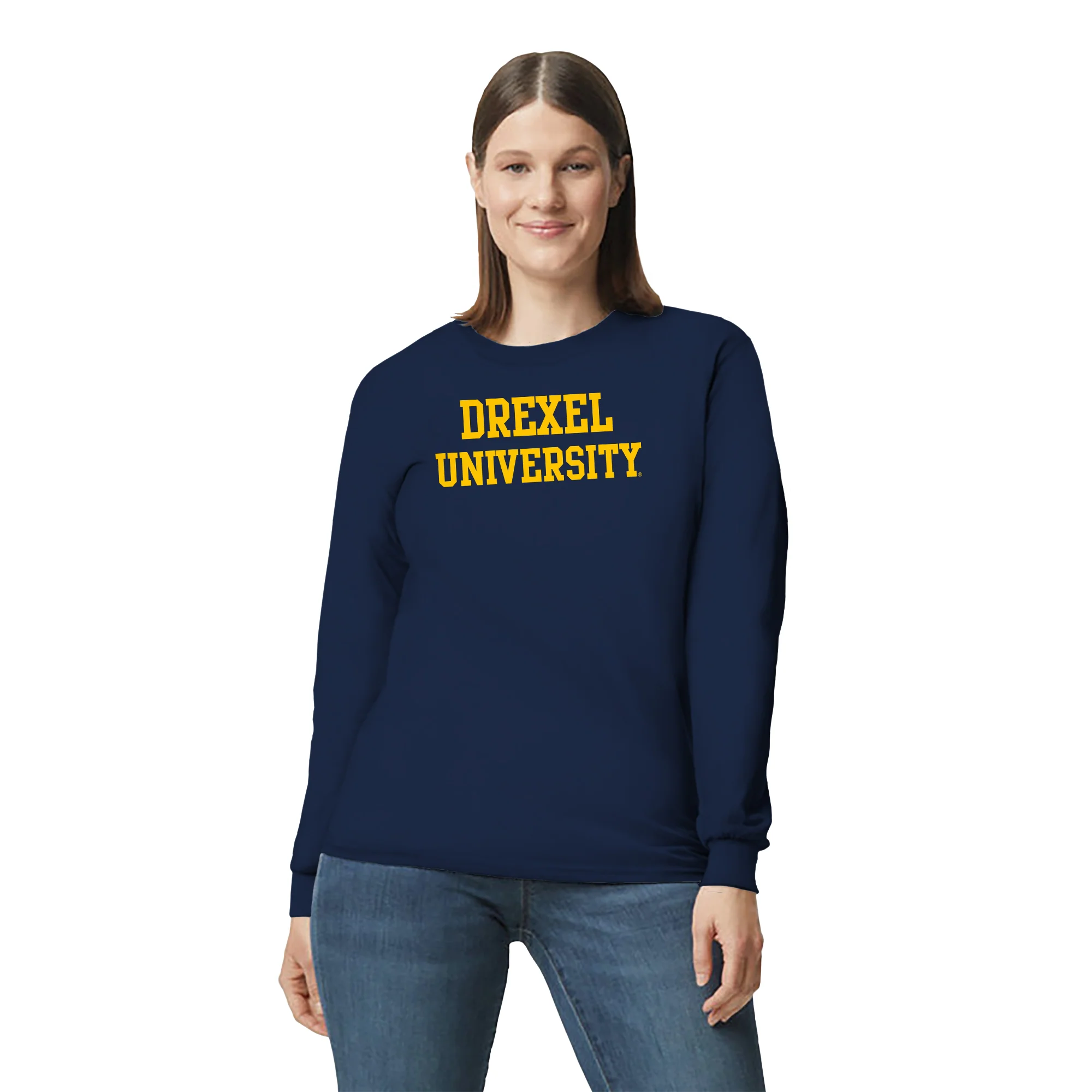 Drexel University Dragons Basic Block Long Sleeve - Navy - Image 4