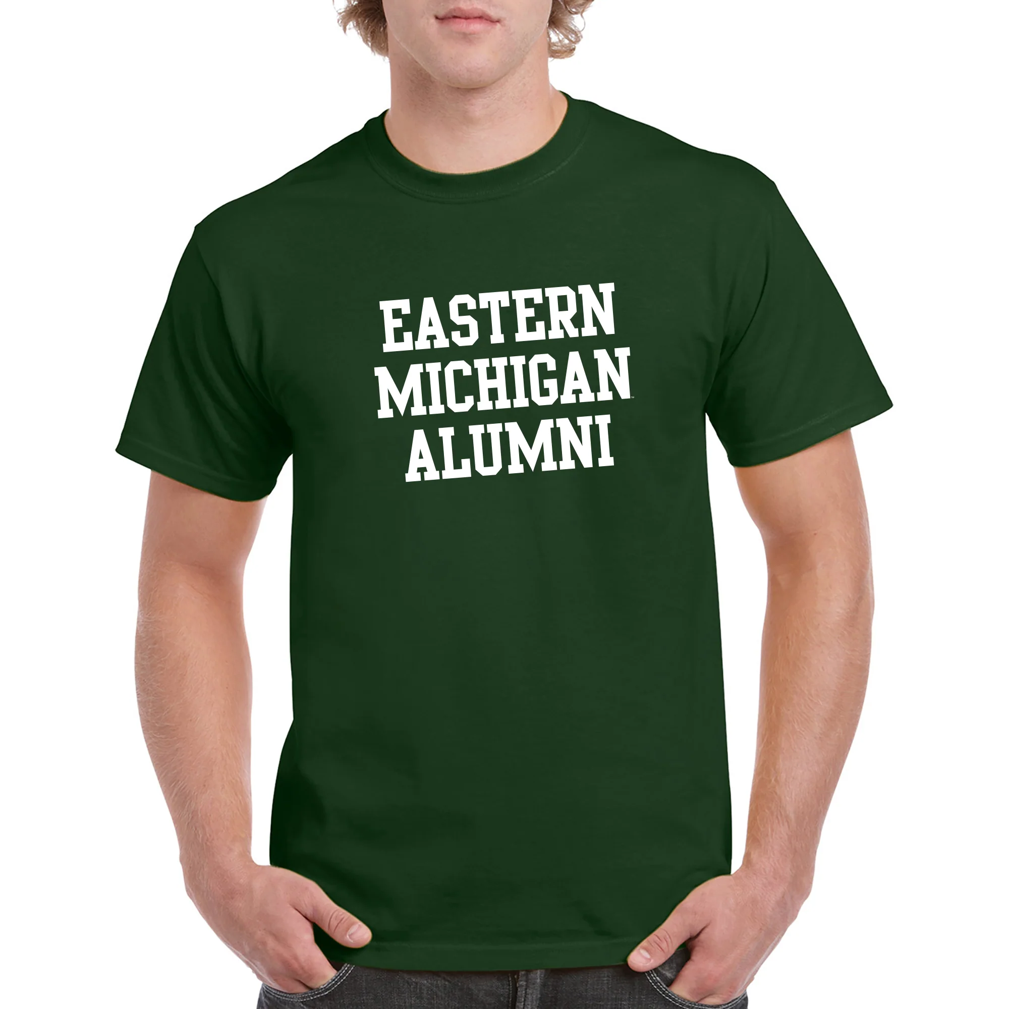 Eastern Michigan University Eagles Alumni Block Short Sleeve T Shirt - Forest - Image 3
