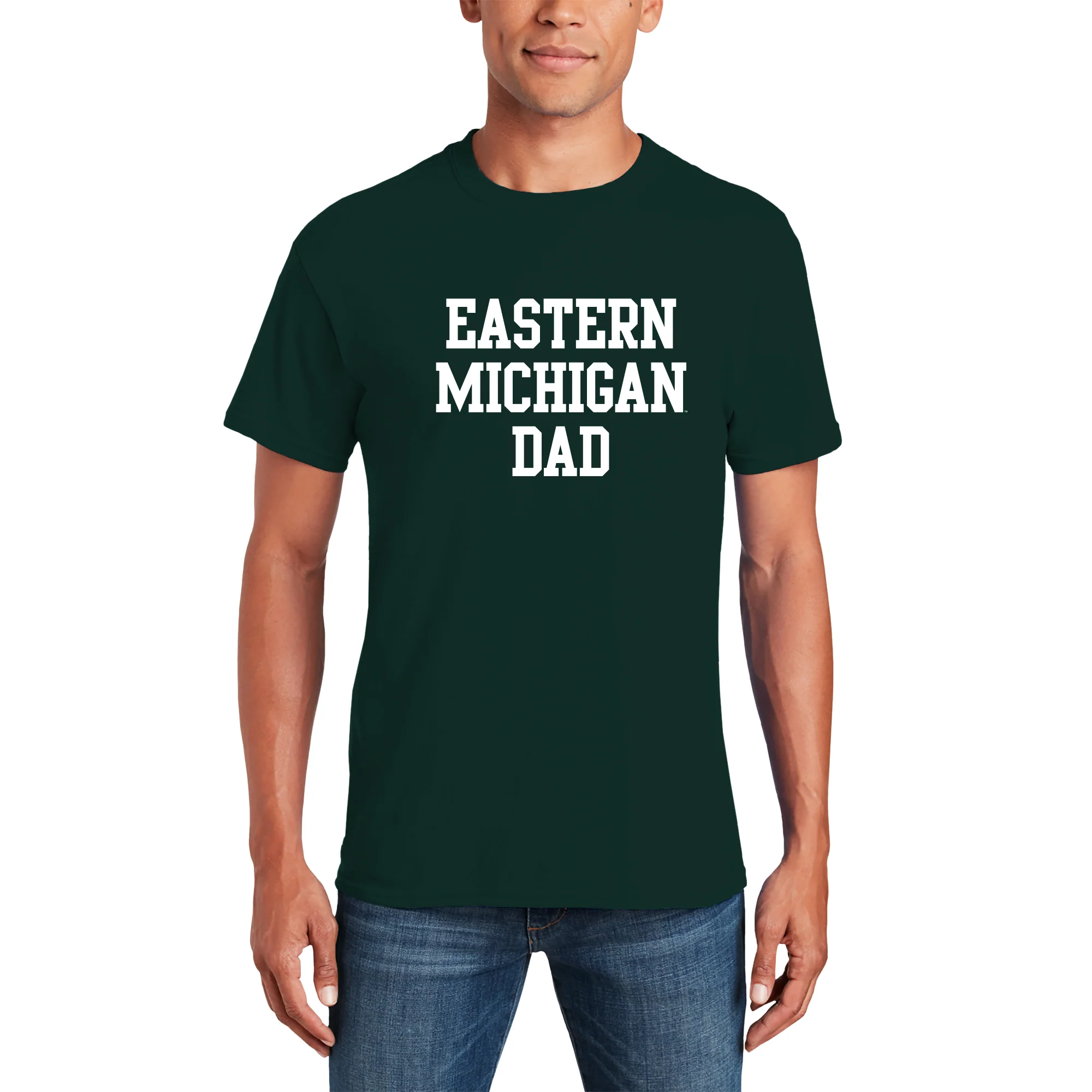 Eastern Michigan Basic Block Dad T-Shirt - Forest - Image 3