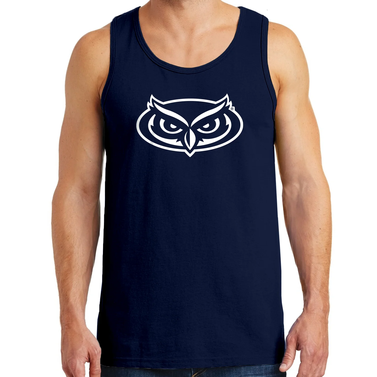 Florida Atlantic University Owls Primary Logo Tank Top - Navy - Image 3