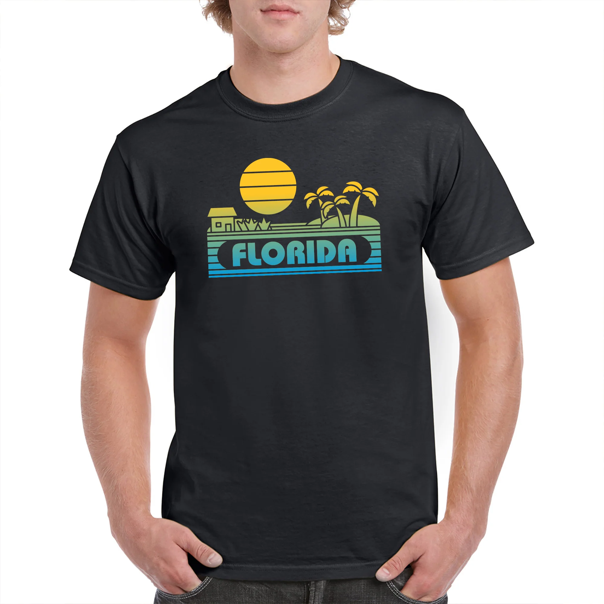 Florida Groovy Sunset T-Shirt - Black - Image 3