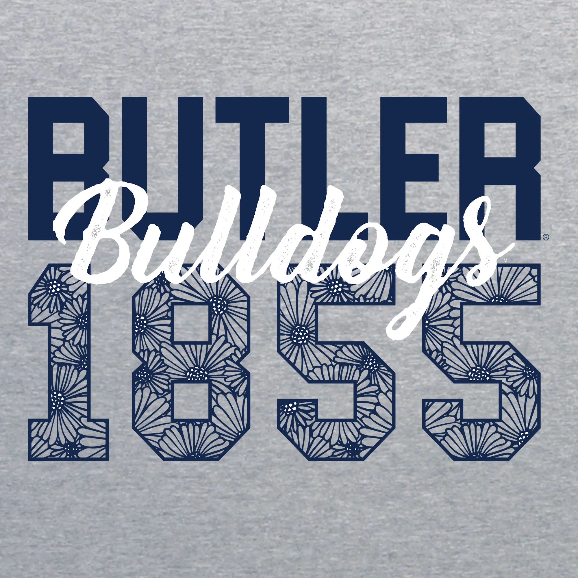 Flower Power Butler Bulldogs Tank Top - Sport Grey - Image 2