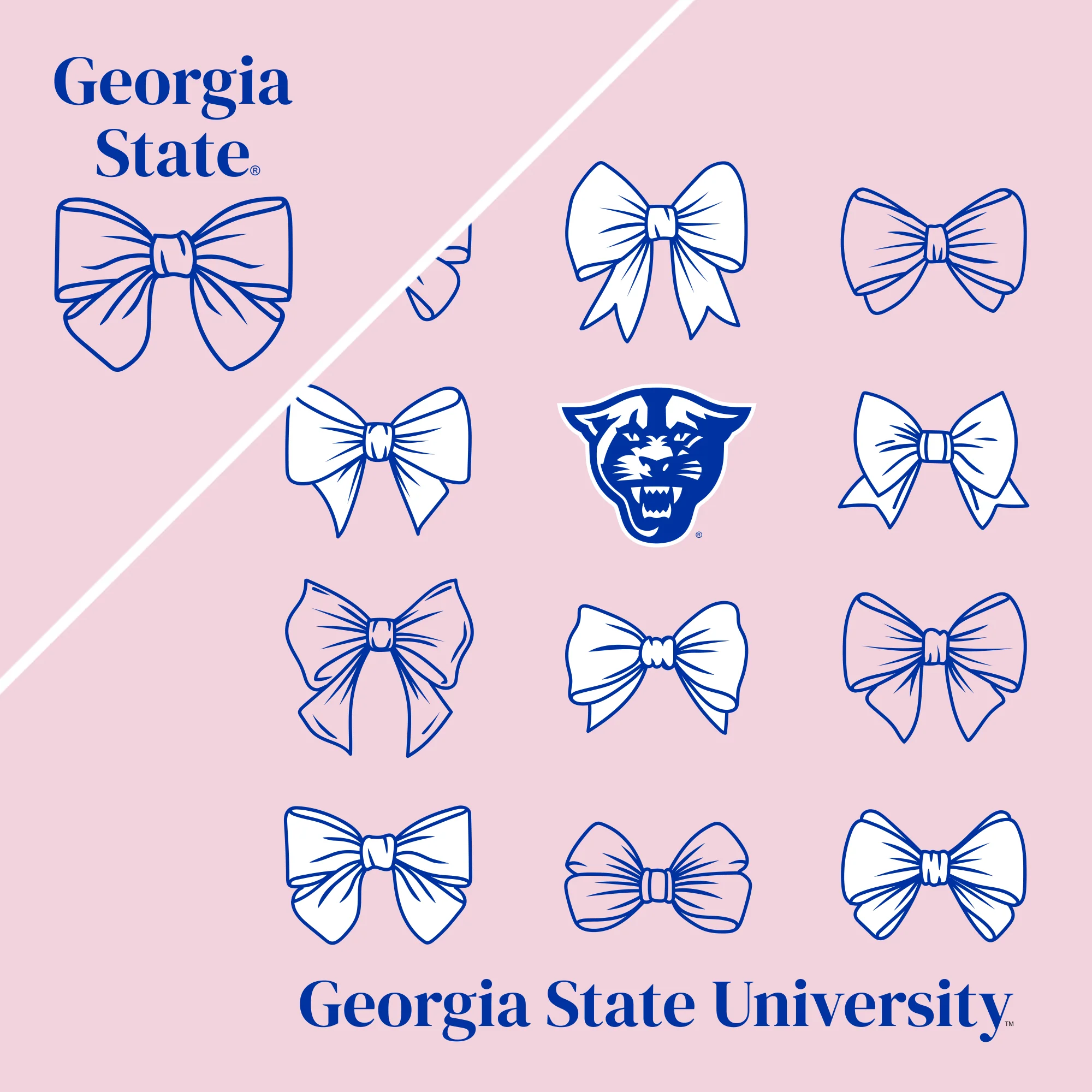 Georgia State Bow Bliss Crewneck - Light Pink - Image 2