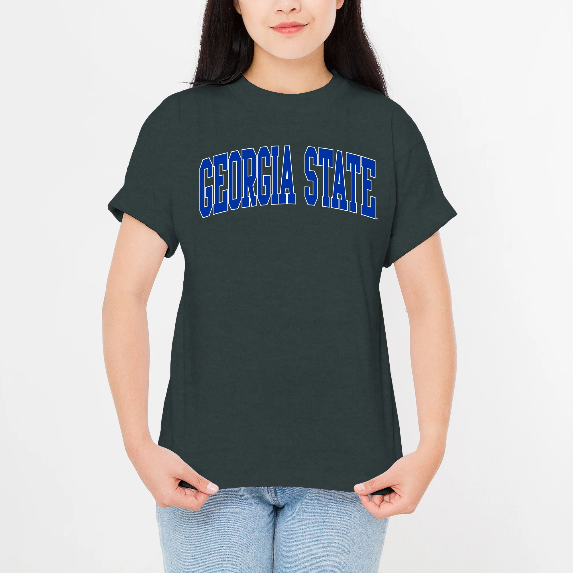 Georgia State Panthers Mega Arch T-Shirt - Dark Heather - Image 4