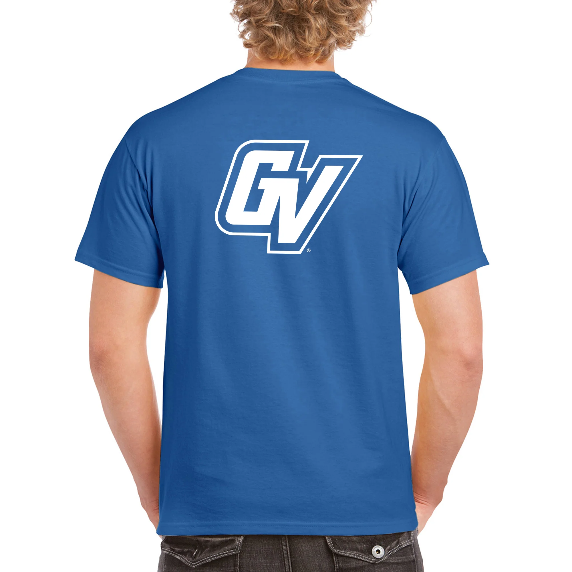 GVSU Front Back Print T-Shirt - Royal - Image 5