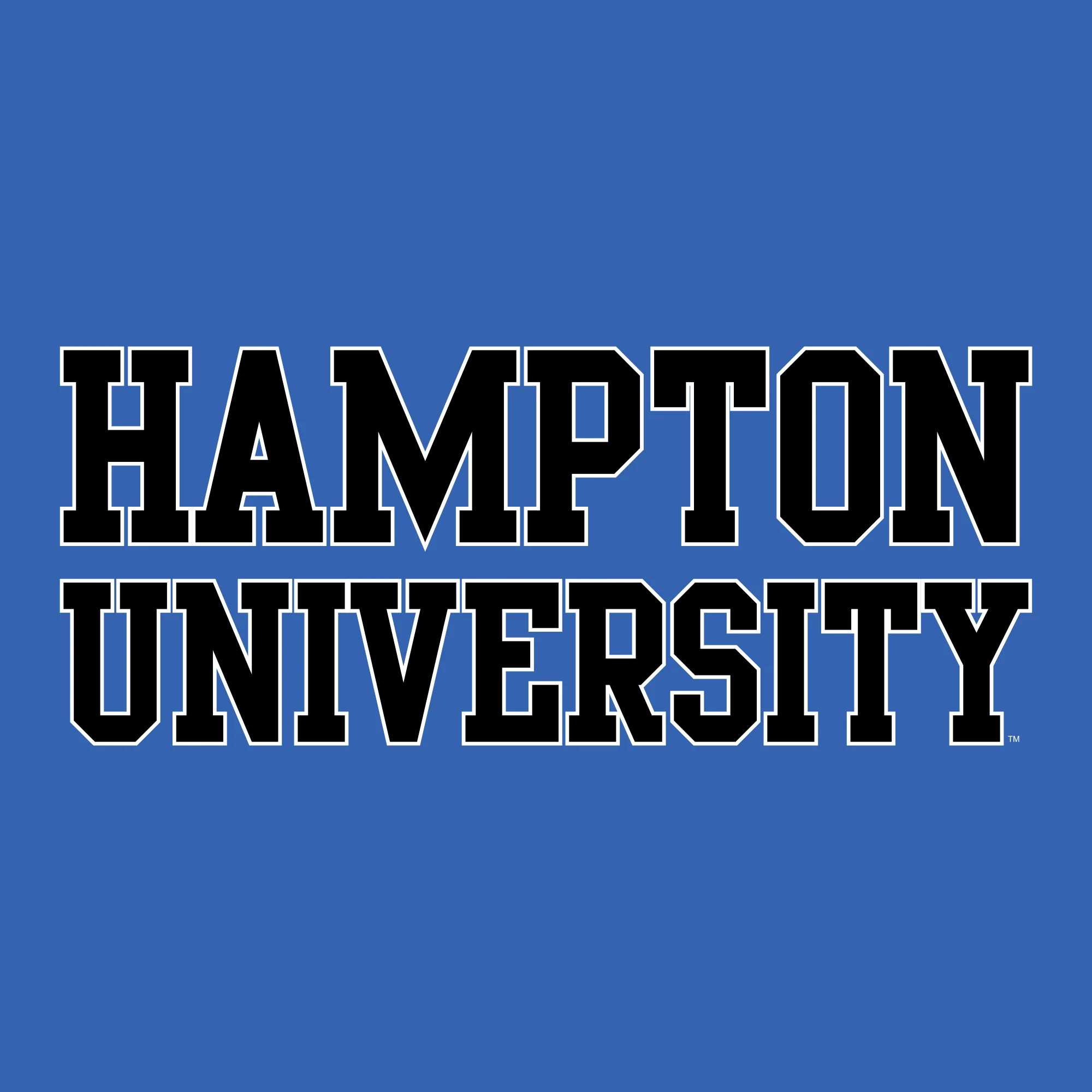 Hampton University Pirates Basic Block Long Sleeve T-Shirt - Royal - Image 2