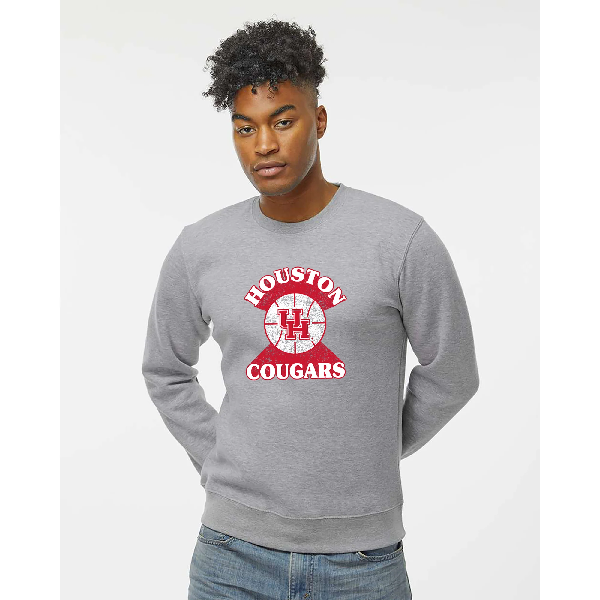 Houston Basketball Shootout JA BTB Crewneck - Oxford - Image 3